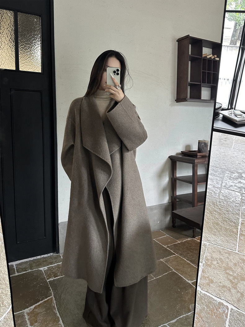 ᴷᴼᴿᴱᴬ 正韓🇰🇷氣質超長雙面羊絨大衣（六色）