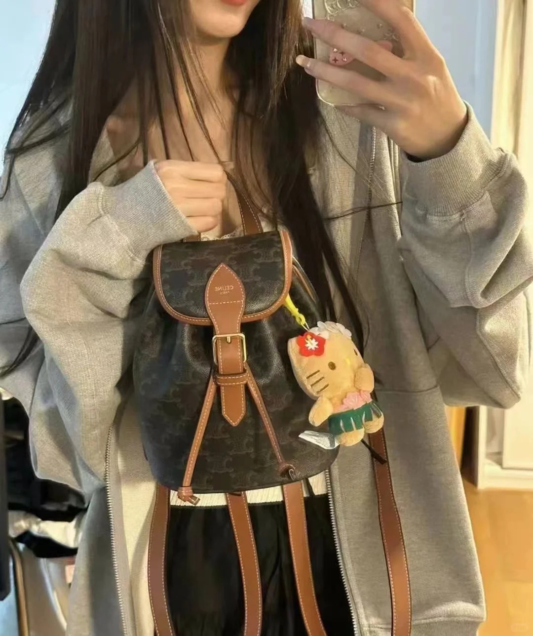 Celine Triomphe FOLCO mini 小牛皮 背包