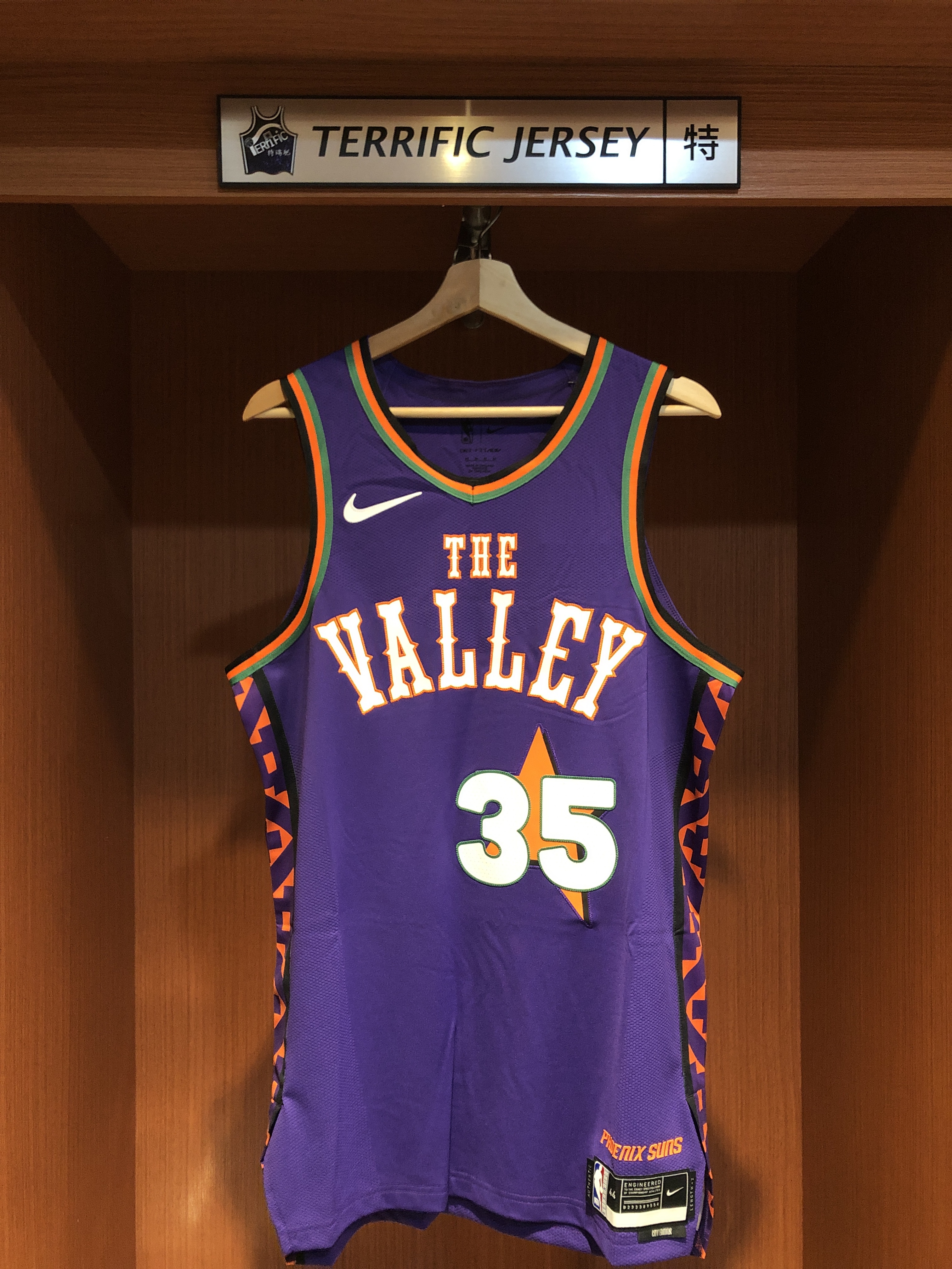 NBA球衣 Kevin Durant 鳳凰城太陽城市 City Nike Authentic 球員版 電繡 全新