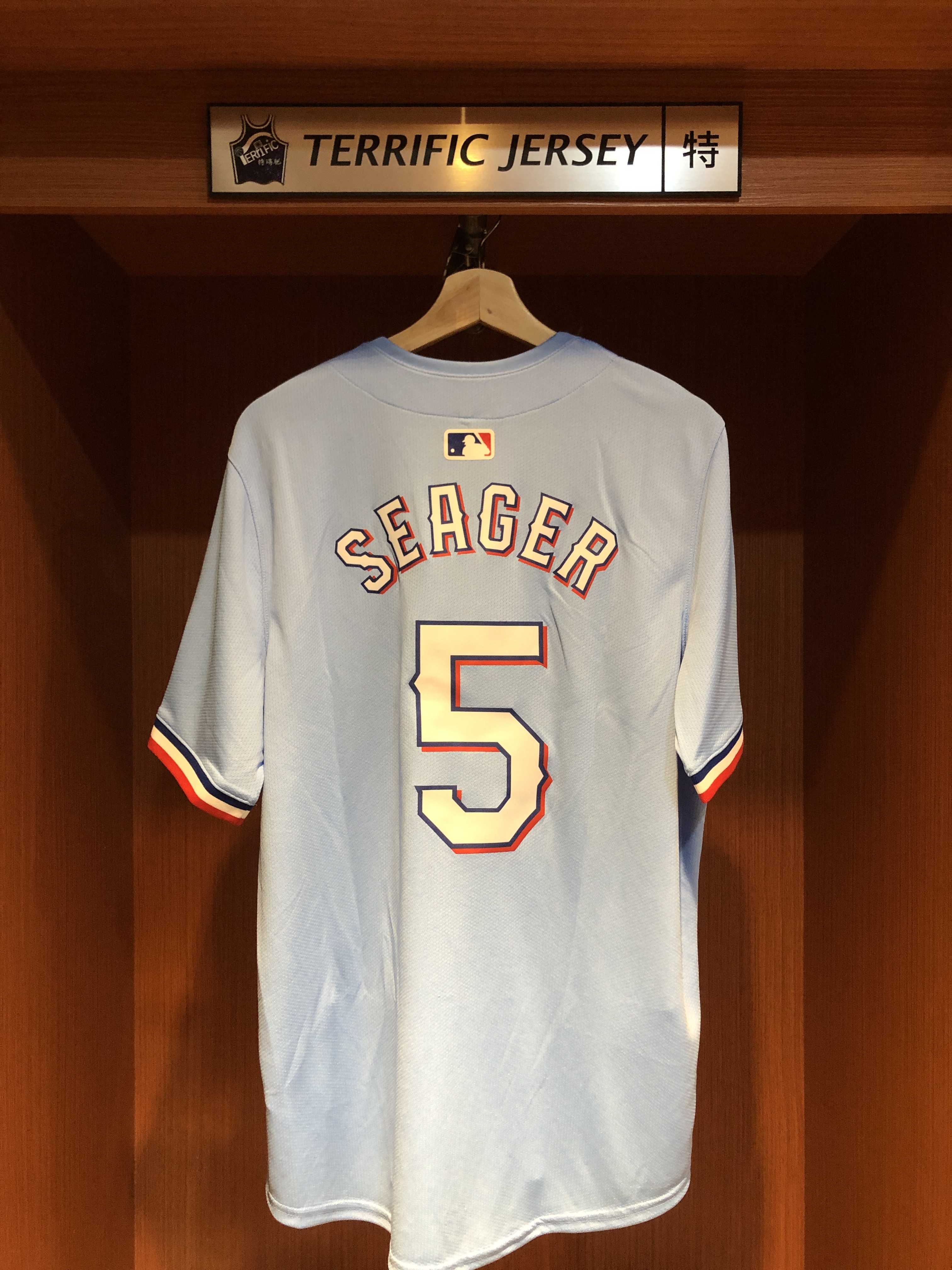 MLB球衣 Corey Seager 德州遊騎兵水藍 Nike Limited Player Name Jersey 球迷版 熱轉印 全新
