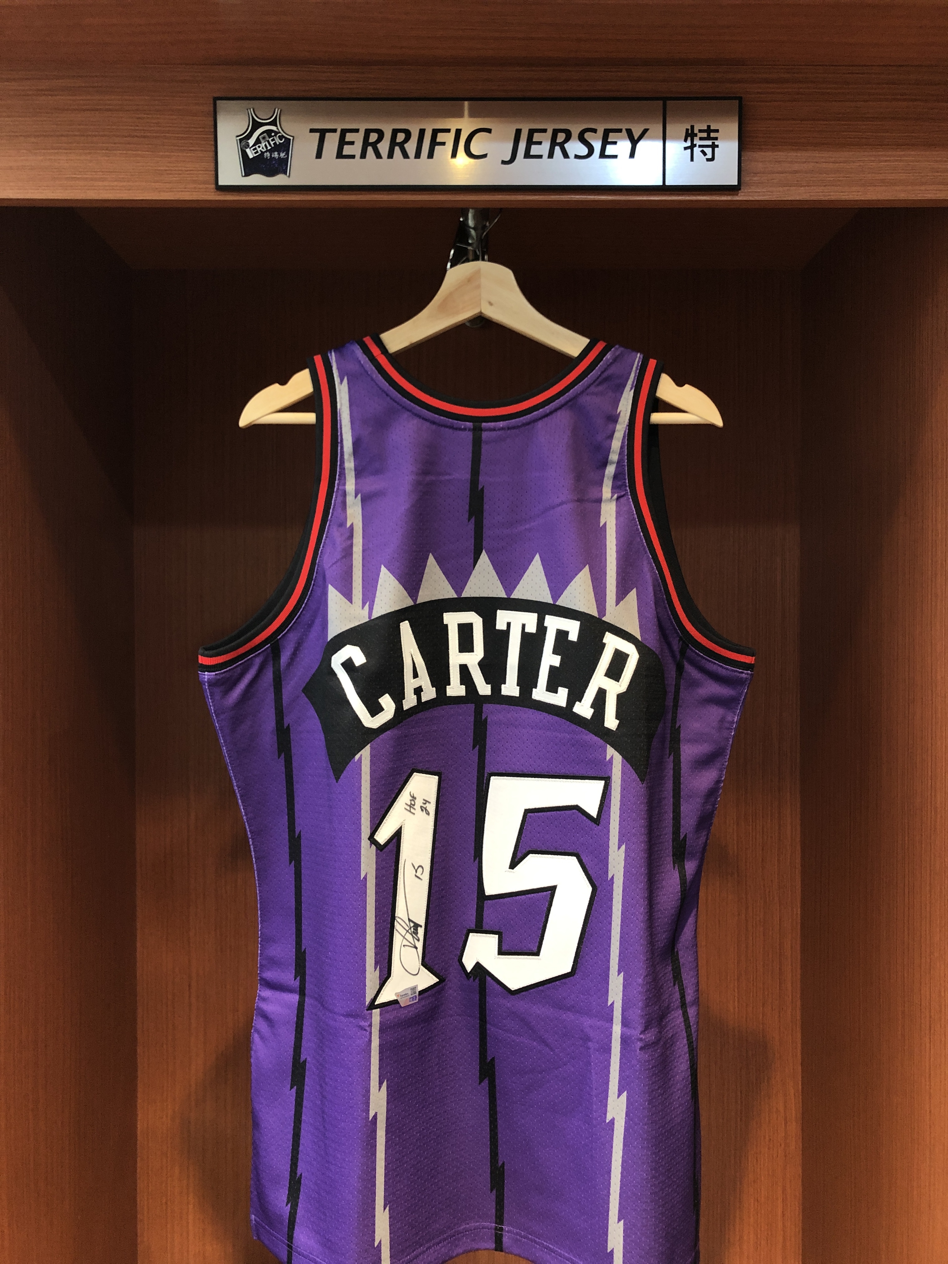 NBA球衣 親簽含認證 Vince Carter 多倫多暴龍 暴龍大圖 名人堂 M&N Authentic 球員版 電繡 Fanatics 官方雷射編號 全新