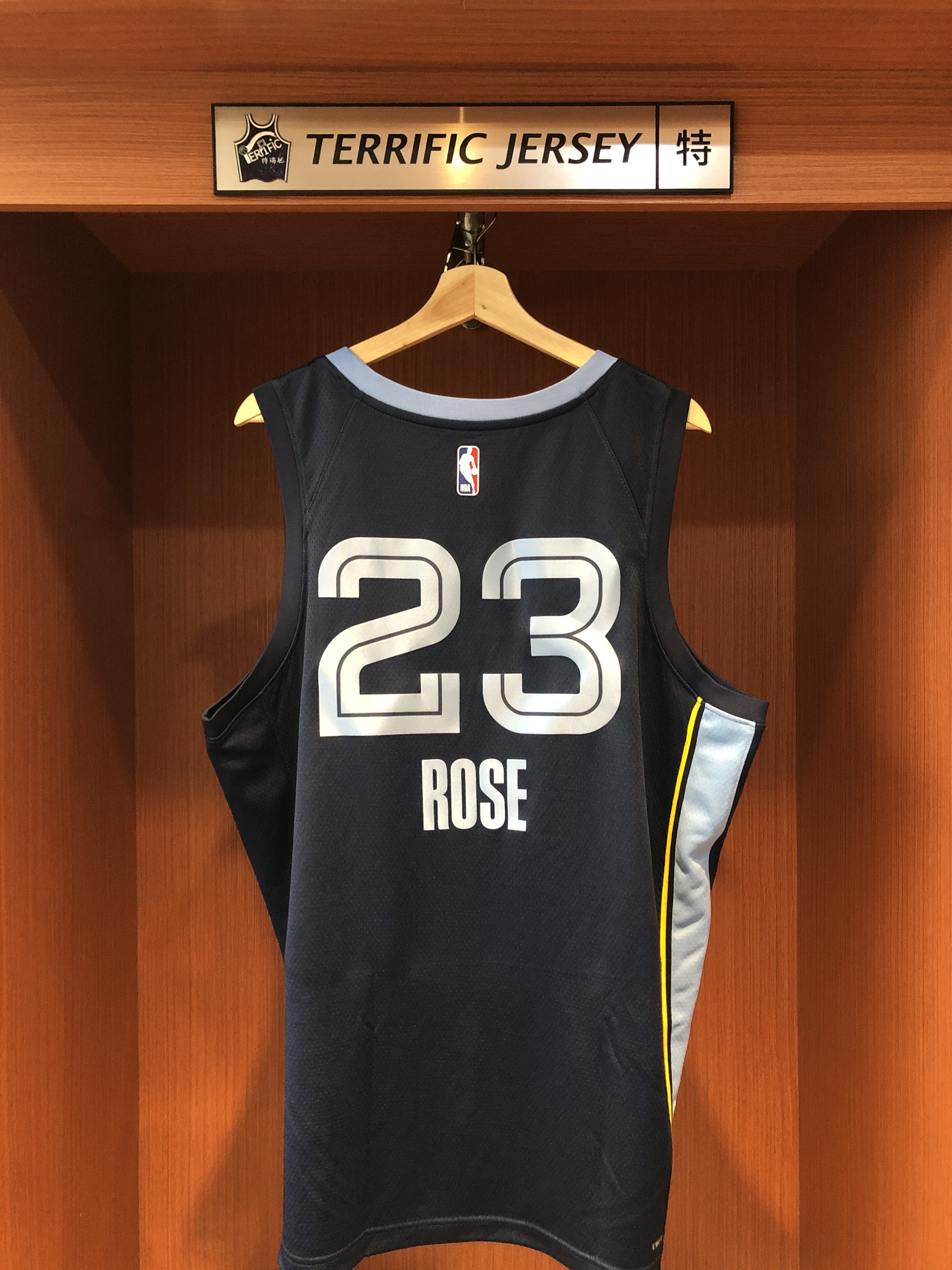 NBA球衣 Derrick Rose 曼菲斯灰熊深藍 Icon Nike Swingman 球迷版 熱轉印 全新