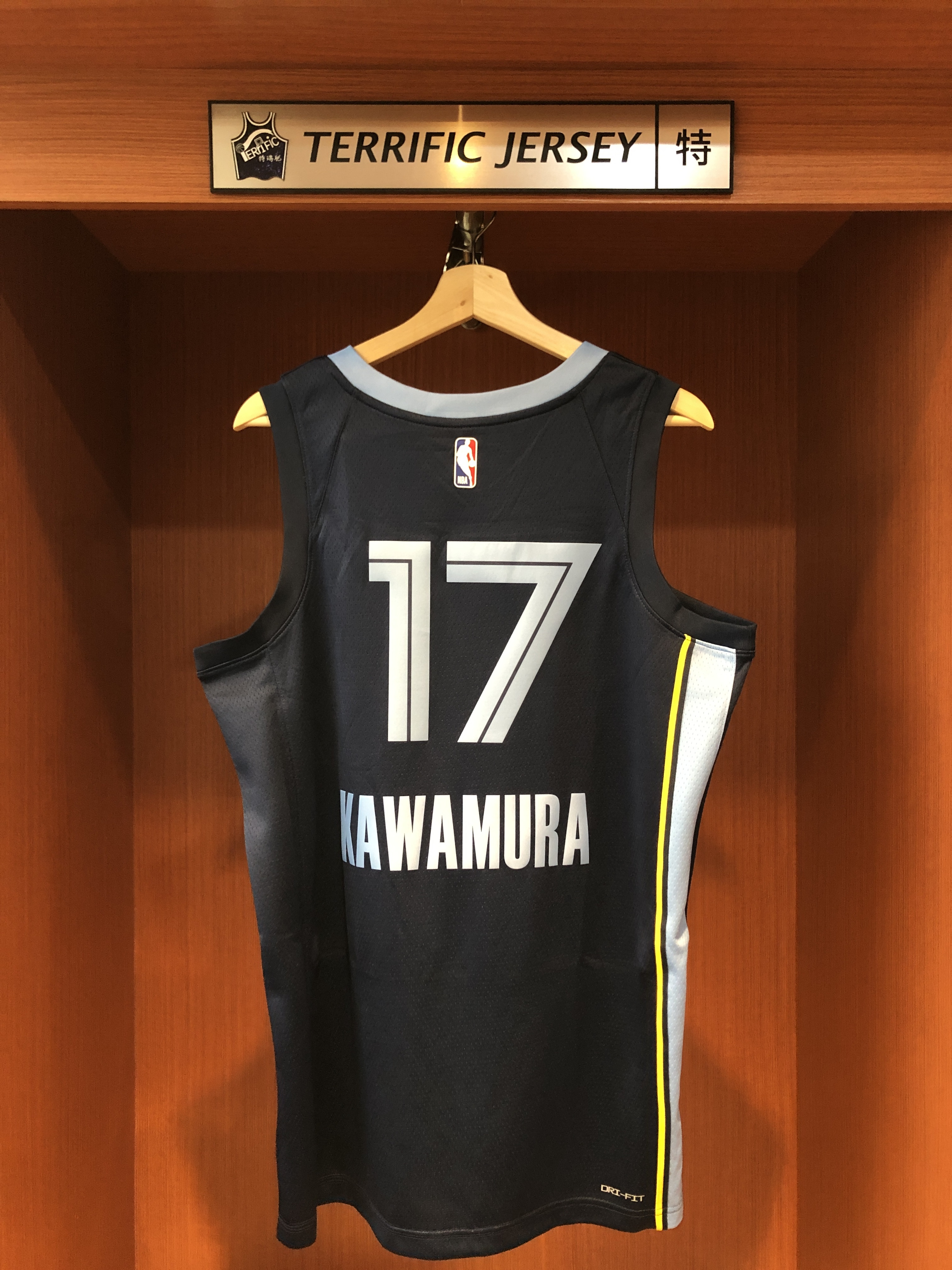 NBA球衣 Yuki Kawamura 曼菲斯灰熊深藍 Icon Nike Swingman 球迷版 熱轉印 全新