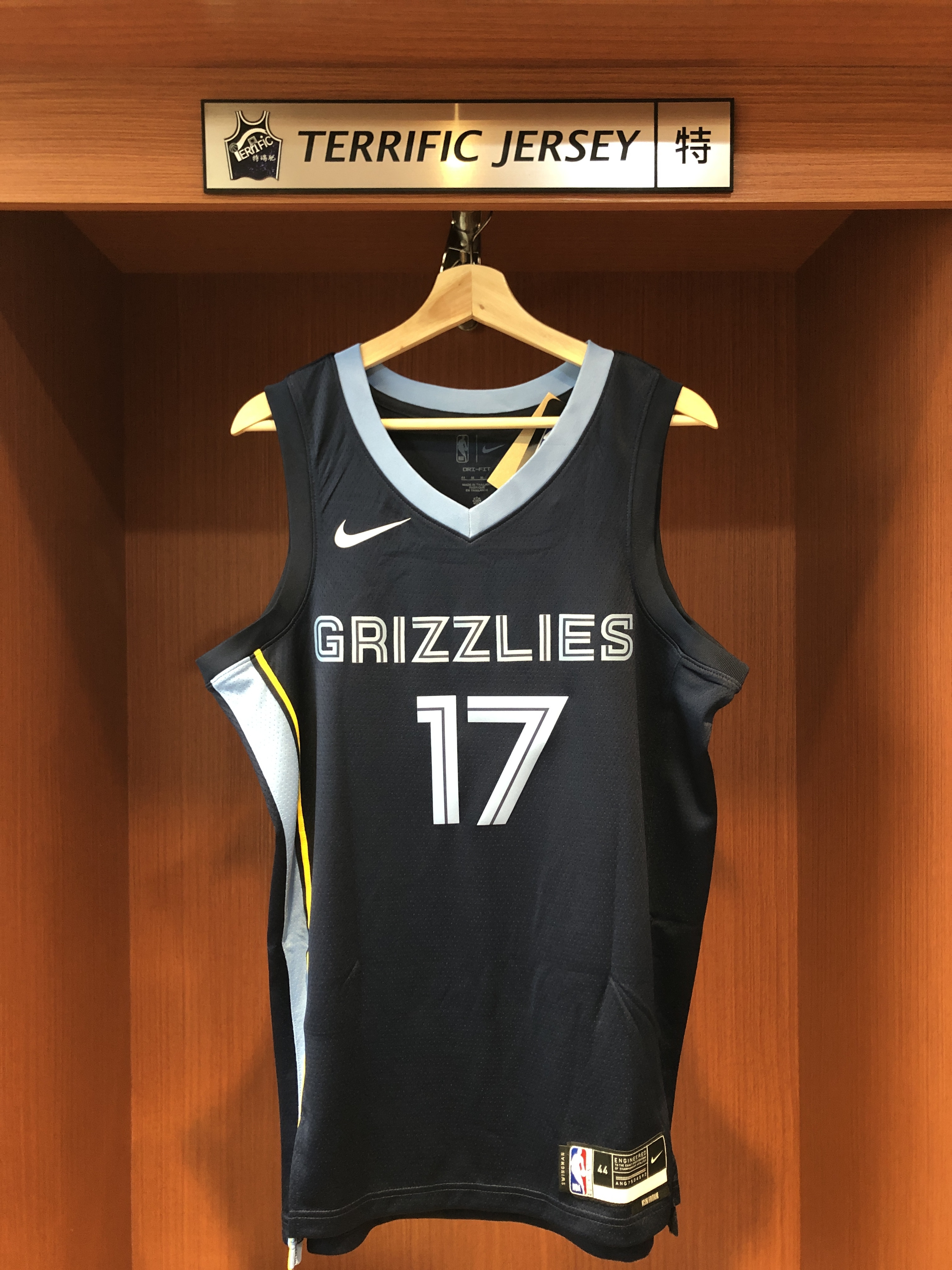 NBA球衣 Yuki Kawamura 曼菲斯灰熊深藍 Icon Nike Swingman 球迷版 熱轉印 全新