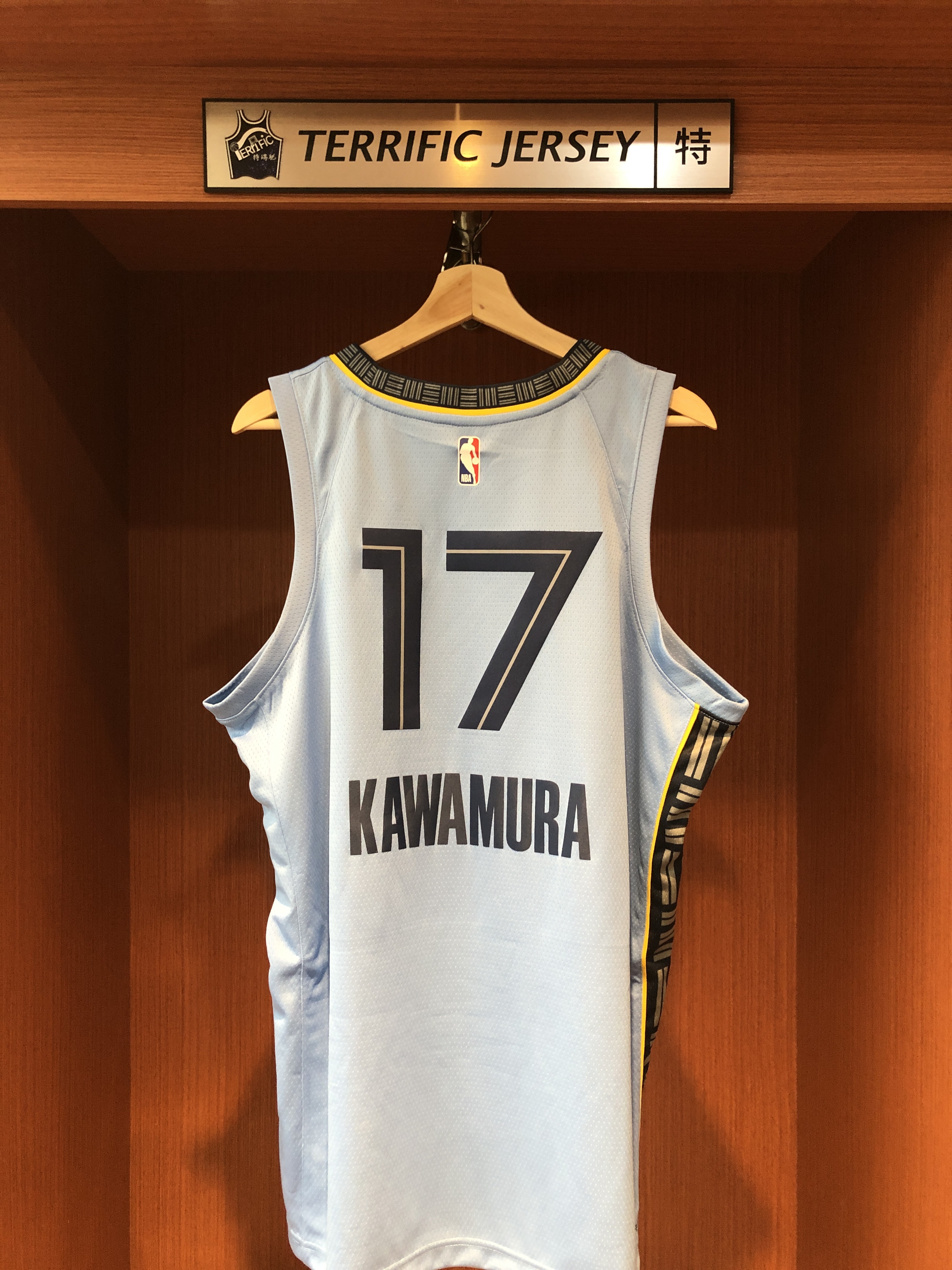 NBA球衣 Yuki Kawamura 曼菲斯灰熊水藍 Statement Jordan Swingman 球迷版 熱轉印 全新