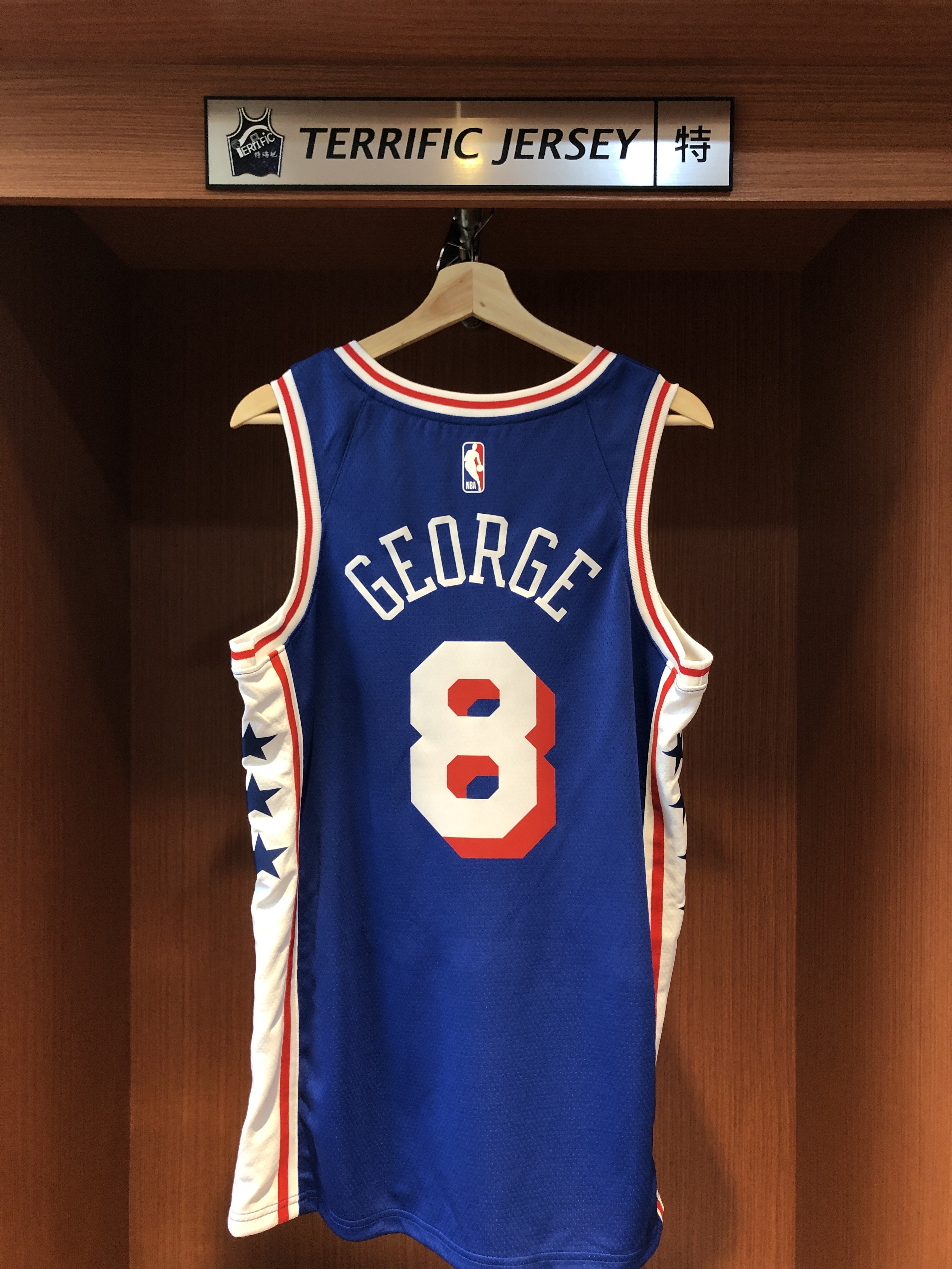 NBA球衣 Paul George 費城七六人藍 Icon Nike Swingman 球迷版 熱轉印 全新