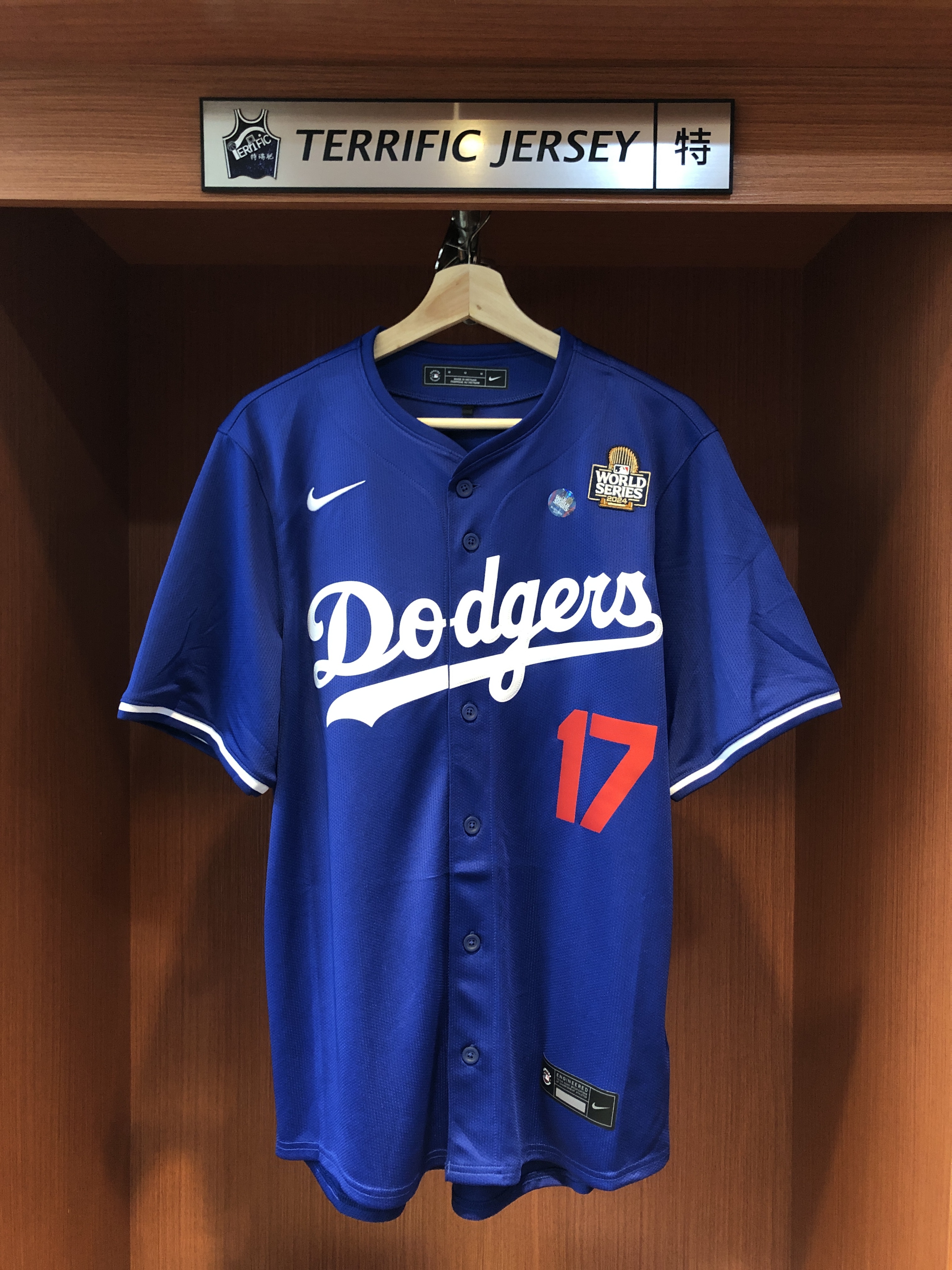 MLB球衣 Shohei Ohtani 洛杉磯道奇藍 世界大賽章 大谷翔平 Nike Limited Player Name Jersey 球迷版 熱轉印 全新