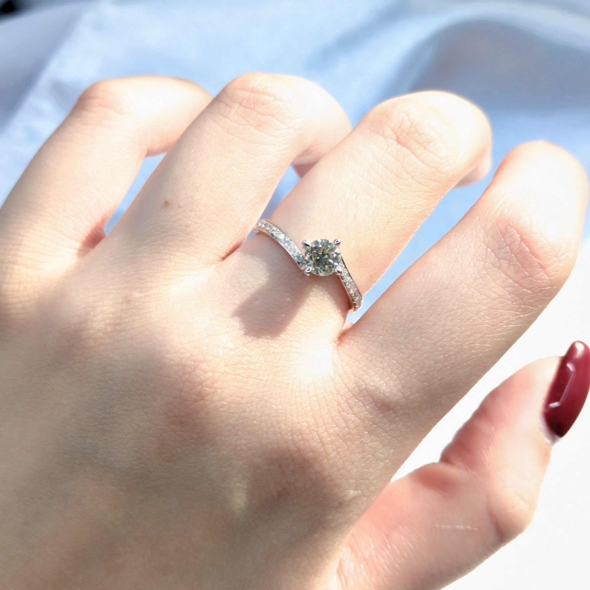 18K White Gold 0.54ct Diamond Ring