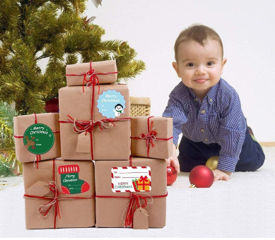 xmas 圣诞标签贴纸 10张/包 款式随机