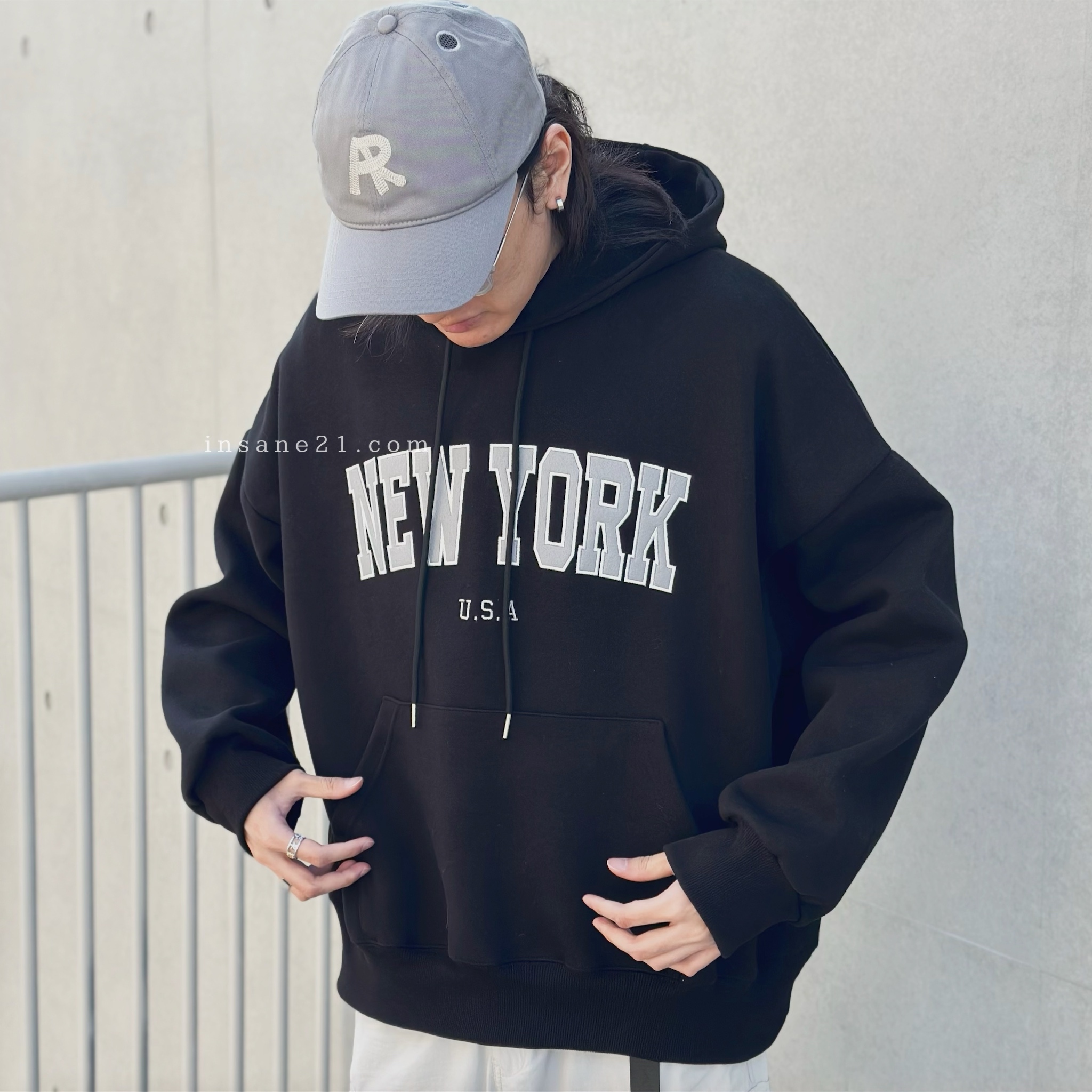 正韓 NEW YORK 紐約帽T 秋冬服飾 多色 帽踢