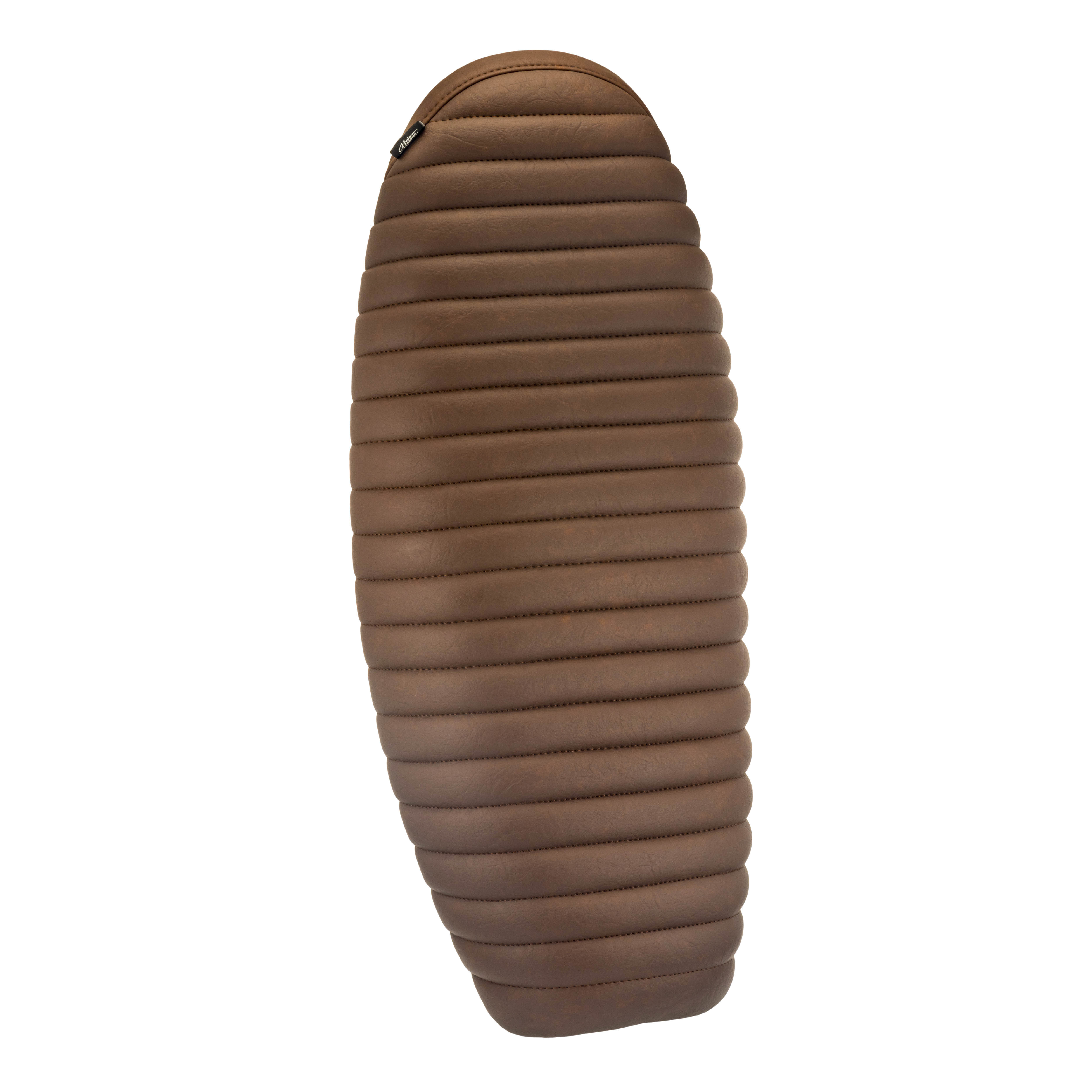 Motone 水冷凱旋專用 雙座椅墊 橫條紋 - 淺咖啡