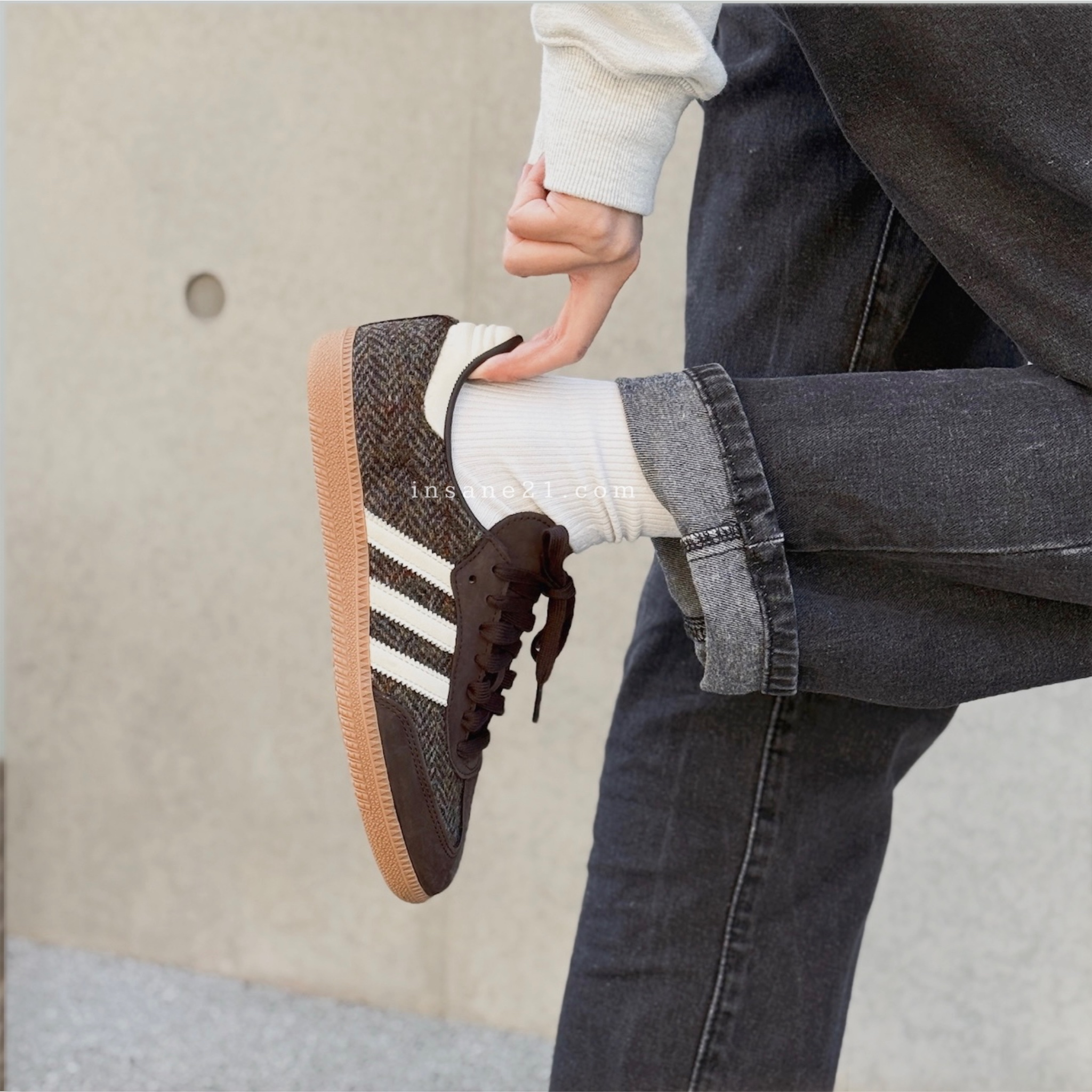 ADIDAD ORIGINALS 三葉草 OG SAMBA 編織 美拉德 咖啡 白線 麂皮 焦糖底 德訓鞋 ID1450