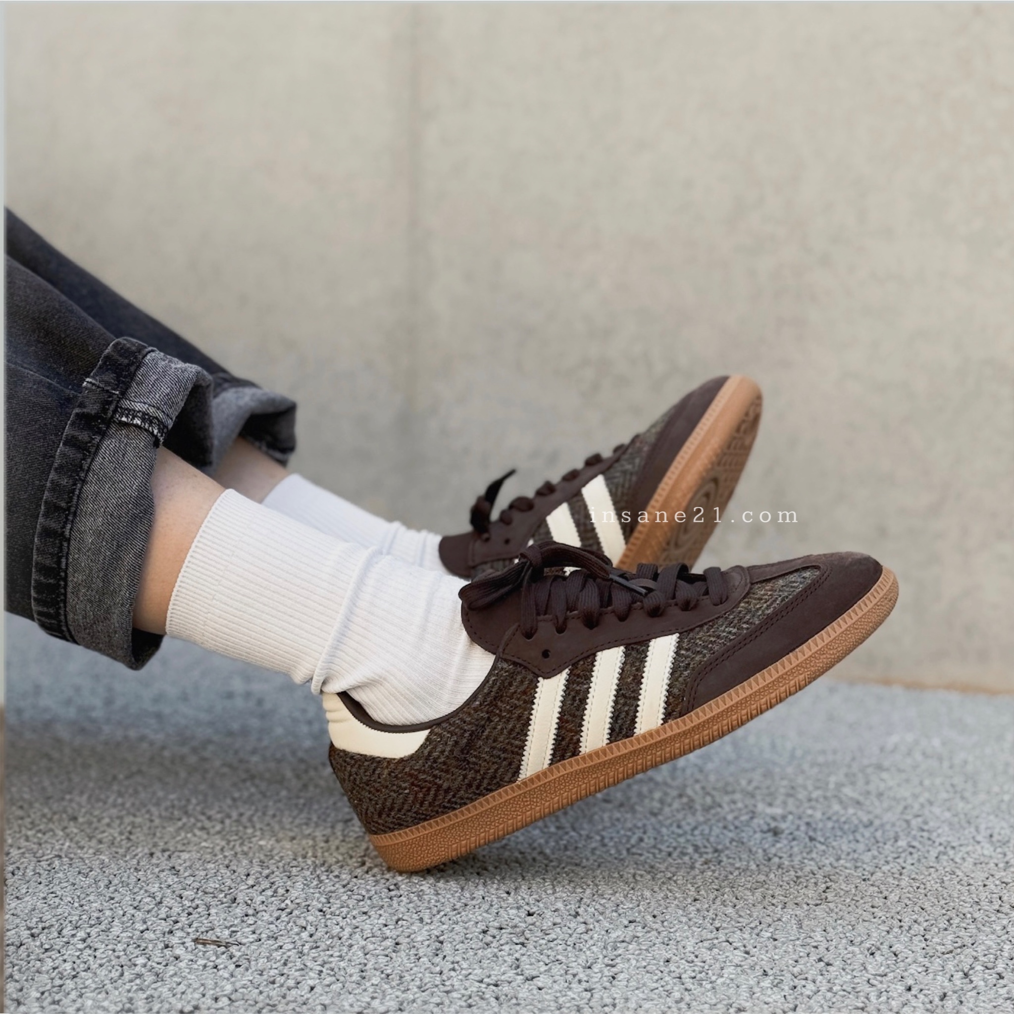 ADIDAD ORIGINALS 三葉草 OG SAMBA 編織 美拉德 咖啡 白線 麂皮 焦糖底 德訓鞋 ID1450