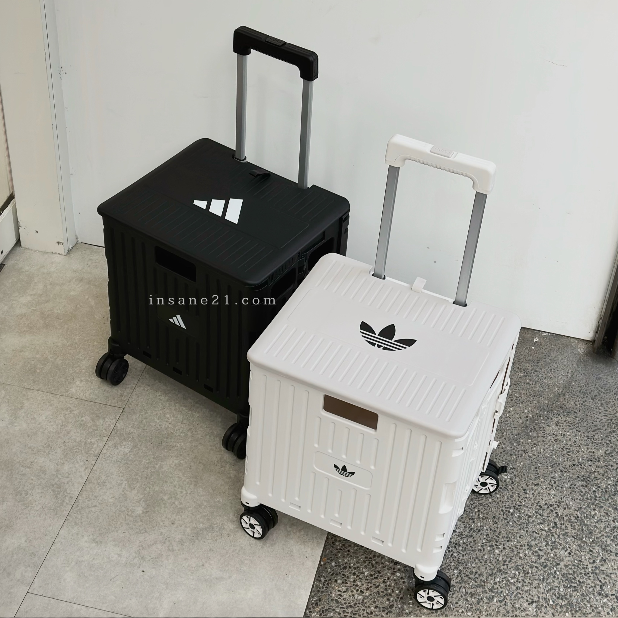 ADIDAS 野餐推車 置物推車 米白 全黑 拖車
