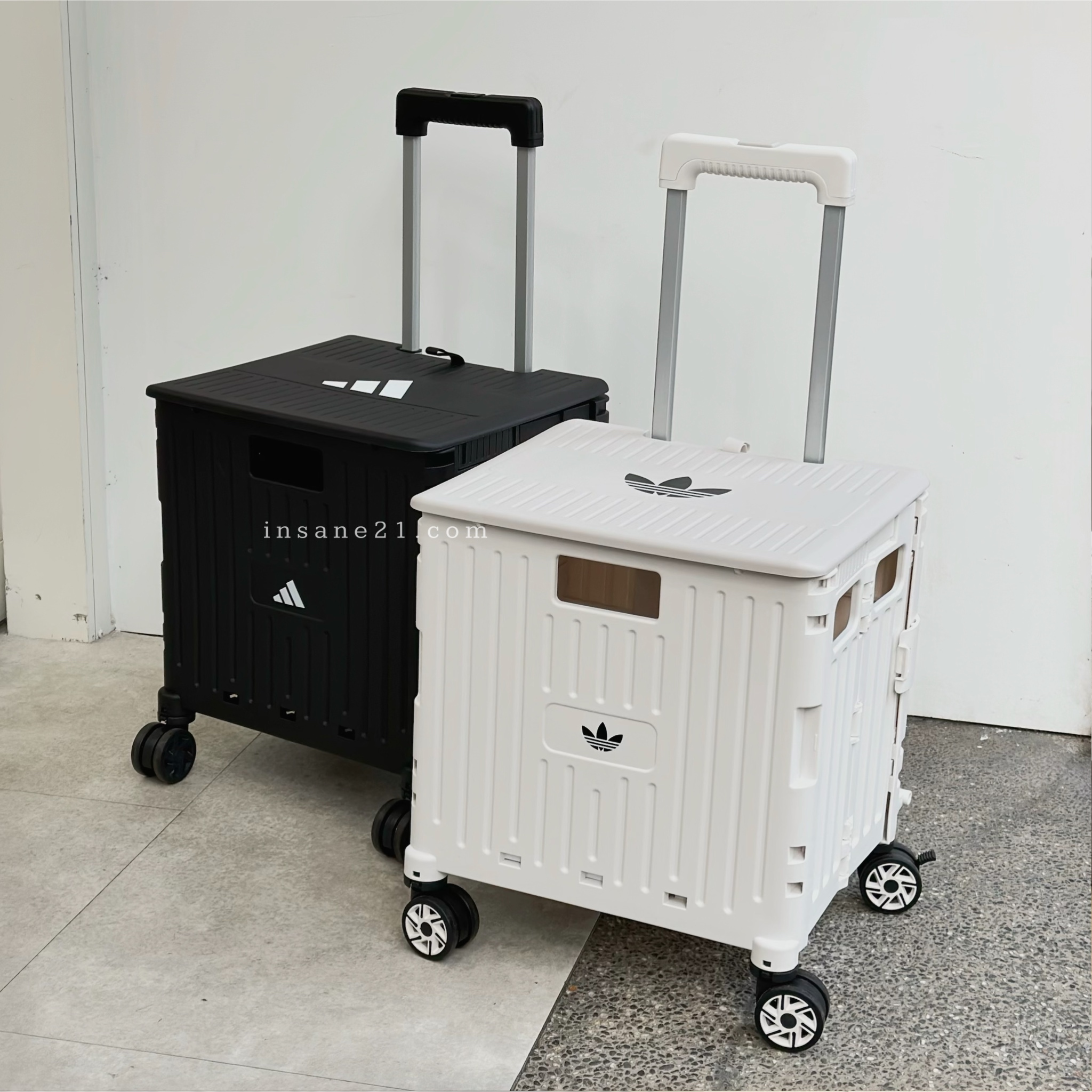 ADIDAS 野餐推車 置物推車 米白 全黑 拖車