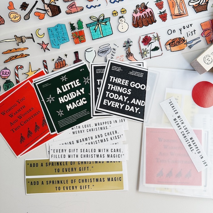 聖誕禮物方塊貼紙組 20枚｜什物 A KIND OF CAFE