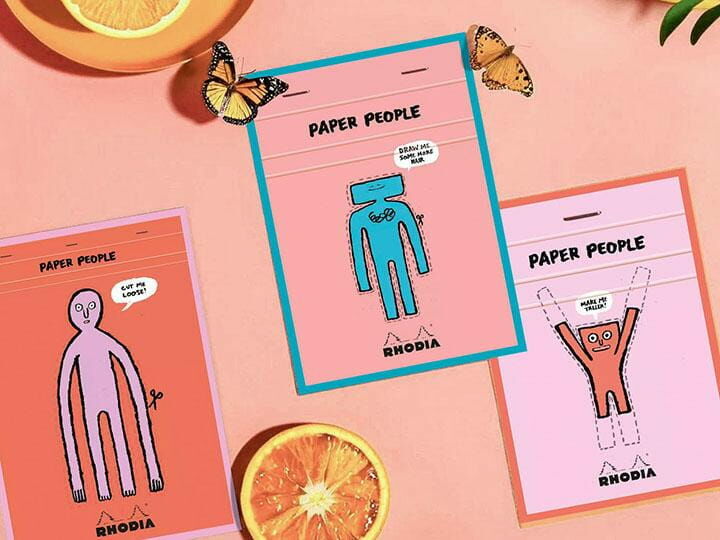 RHODIA x Jean Jullien 紙片人  6入明信片｜法國 Rhodia