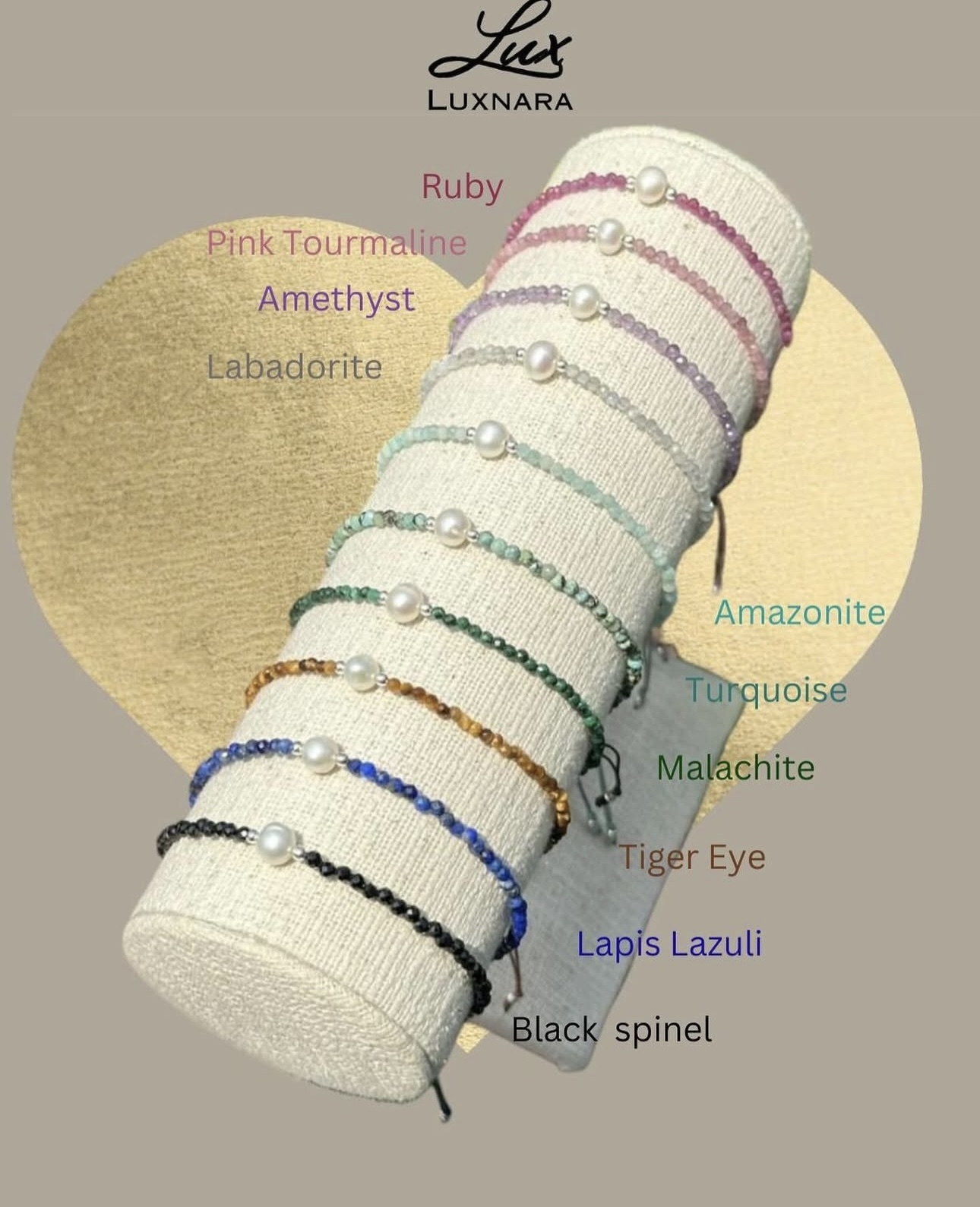 LUXNARA JEWELRY - 天然淡水珍珠寶石手鏈