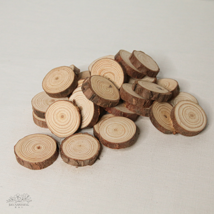 天然素材 木圓片 3-4CM 30入 厚1cm