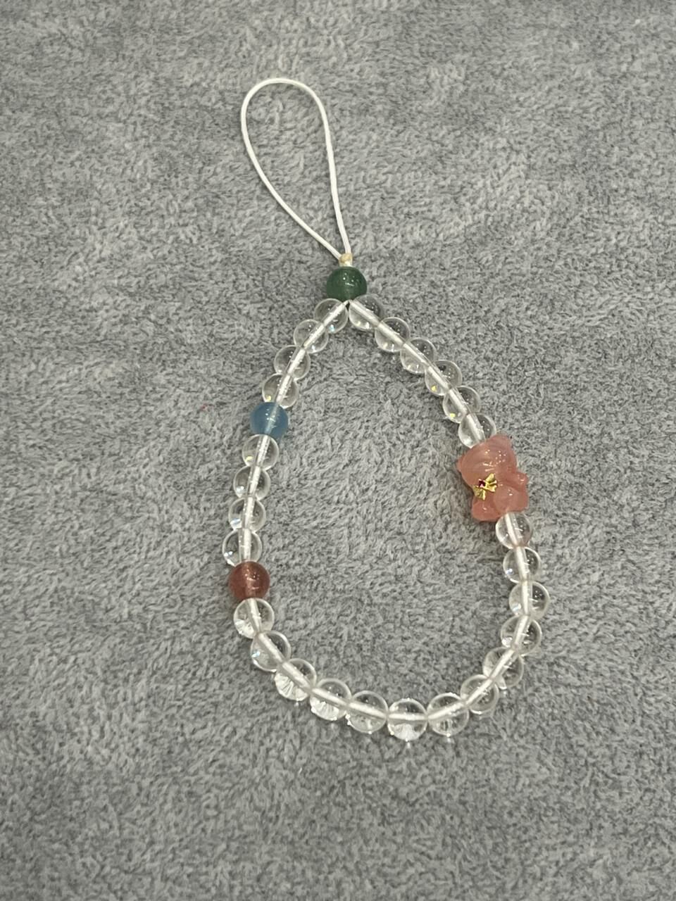 [S] GEMZ & CO MXJ CLEAR QUARTZ/ASSORTED CRYSTALS/ROSE QUARTZ BEAR HP STRAP, Y324 (Y324)