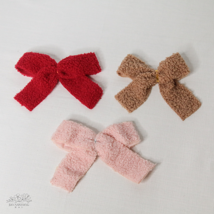 裝飾 絨布裝飾蝴蝶結 3色