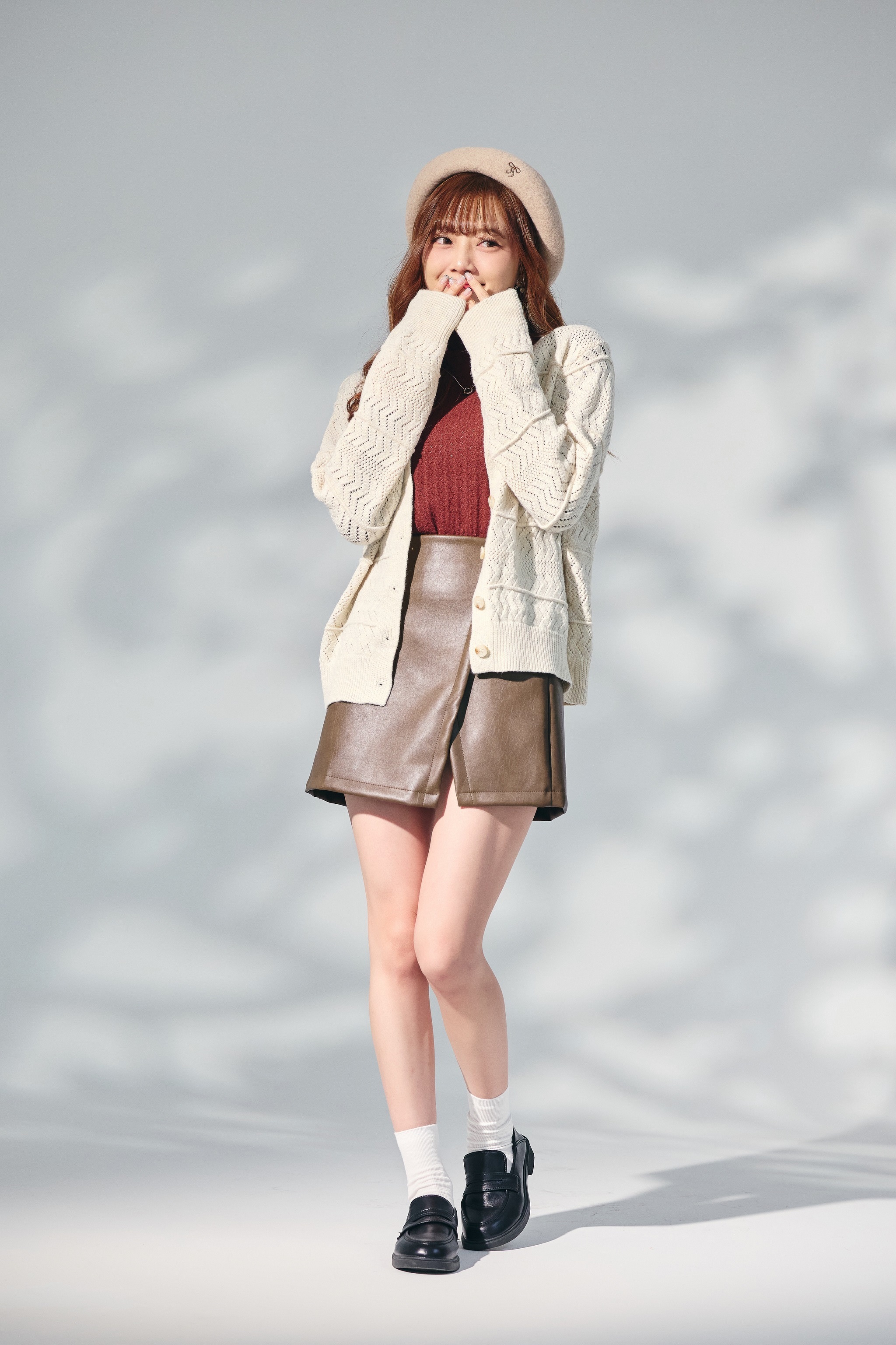 法朵Fado shop｜側開岔皮革短裙 480A001 黑/卡其 S-XL