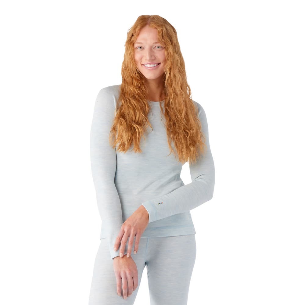 Smartwool Women's Classic Thermal Merino Base Layer Crew 女款 美麗諾羊毛圓領長袖上衣 排汗衣 底層衣 天空霧藍 SW016370M06 [HappyOutdoor]