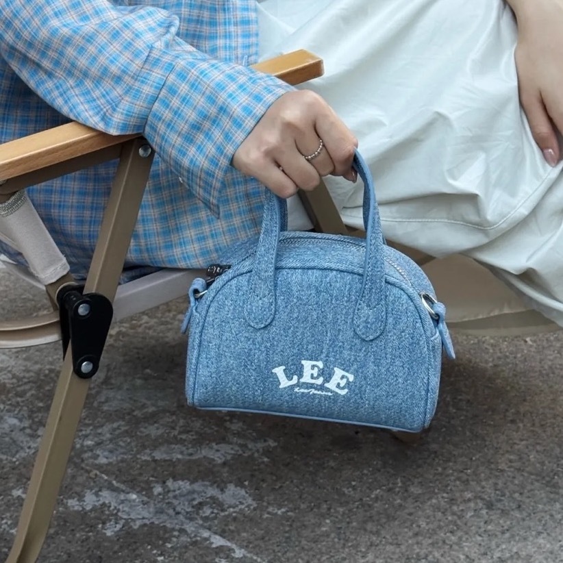 LEE 小波士頓包 手提包 斜背包 側背 小包 黑色 櫻花粉 抹茶綠 牛仔藍 / 預購