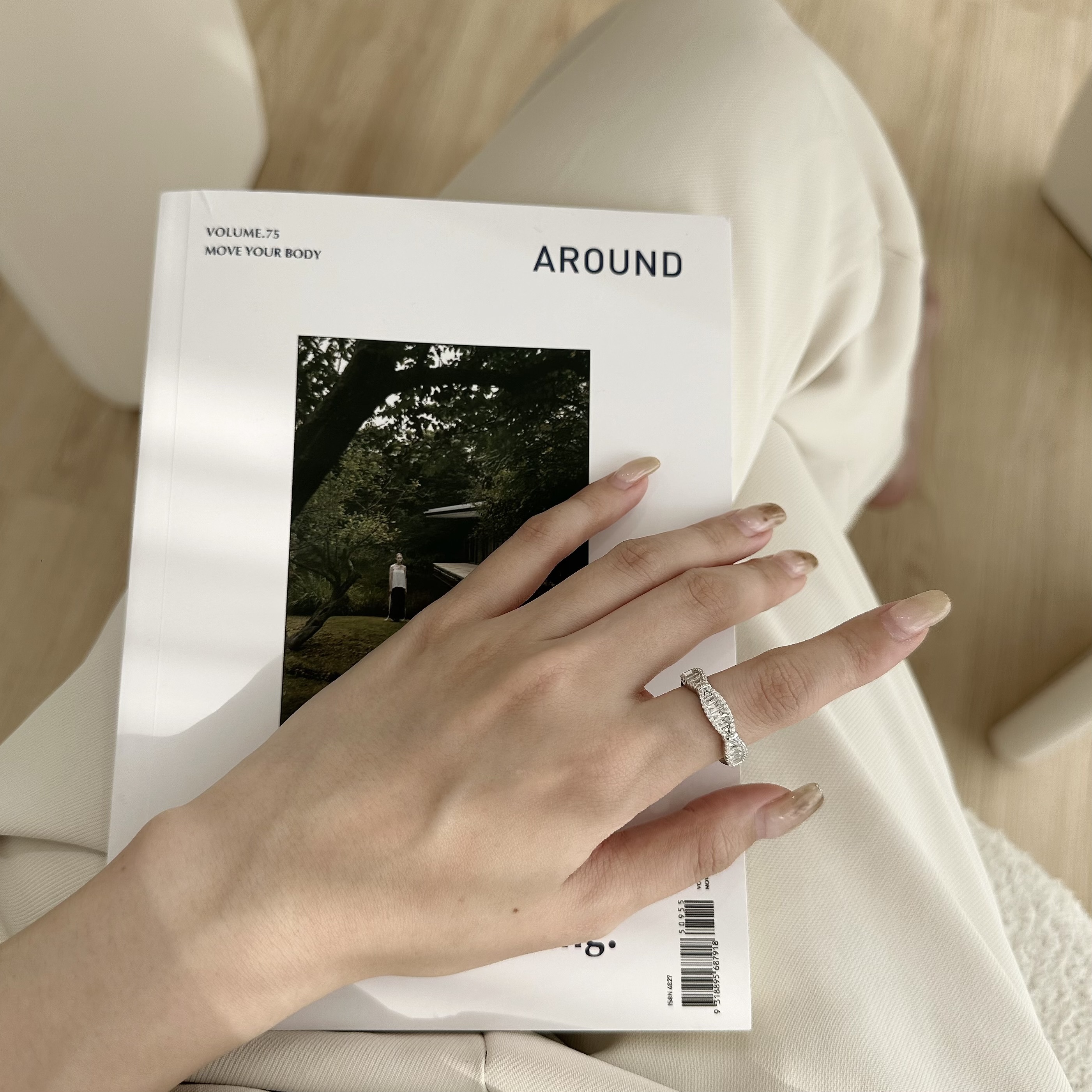 H52【輕奢】馬眼鋯石純銀調整戒