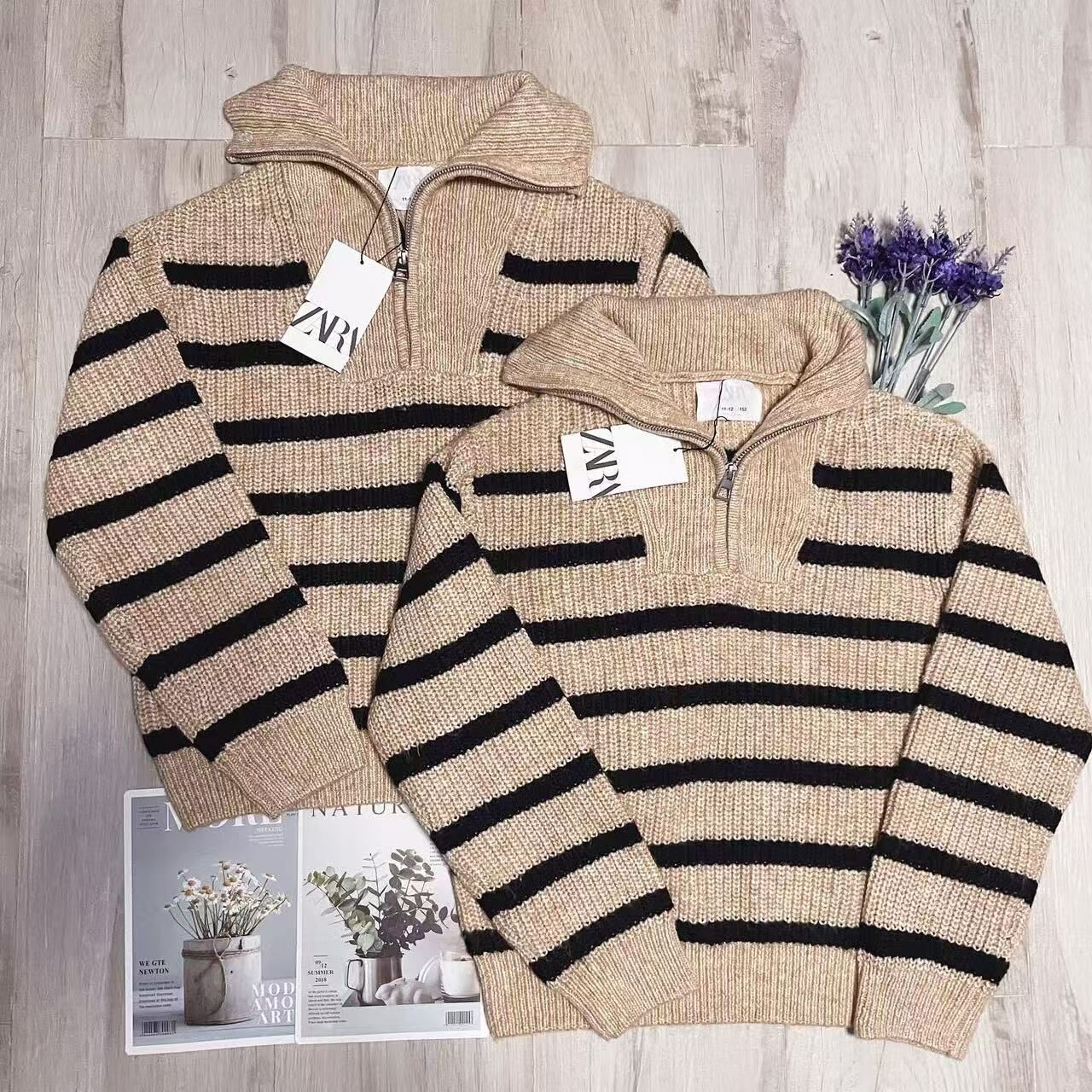 ZARA KID STRIPED KNITTED SWEATER