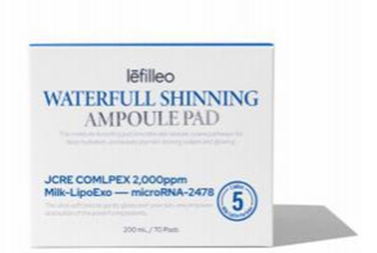 UF38 韓國🇰🇷Lefilleo水光亮澤安瓶棉片 70片/1盒  (EXP:2027/ 12/ 09) 原價$ 448 / 1盒    校長價$228  /1 盒