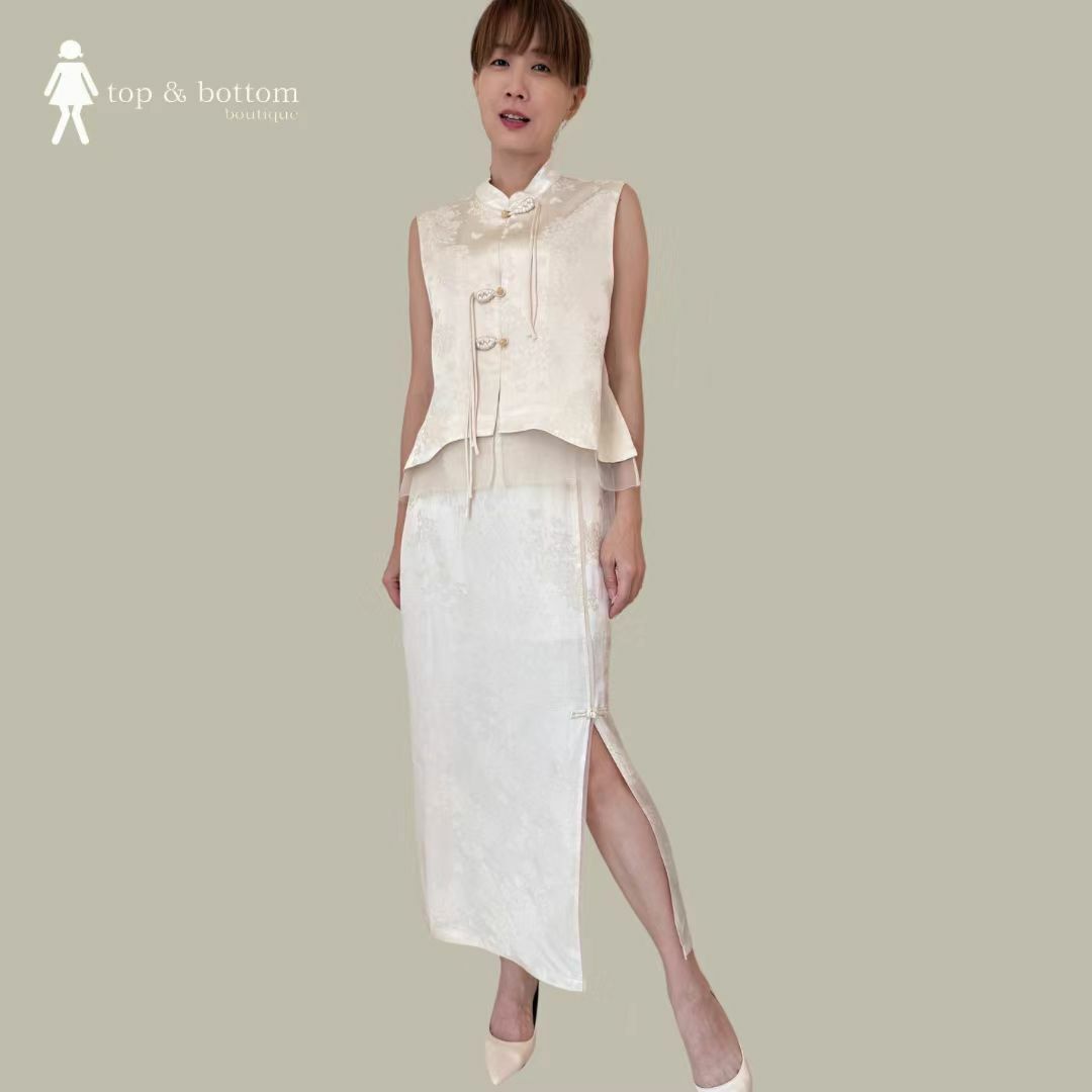 SILK EMBROIDERED BROCADE SKIRT