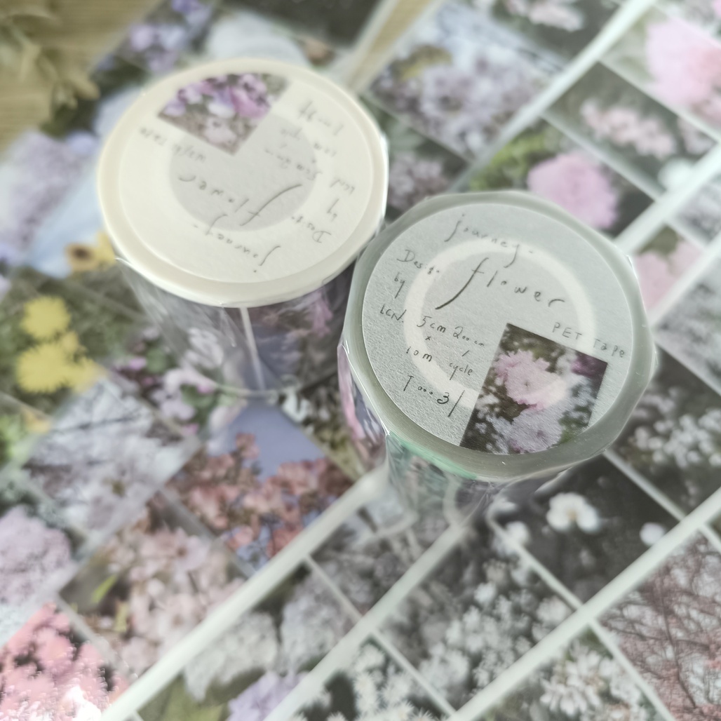 吉 LCN．旅程-花 5cm霧面PET/和紙膠帶 <整捲/分裝>
