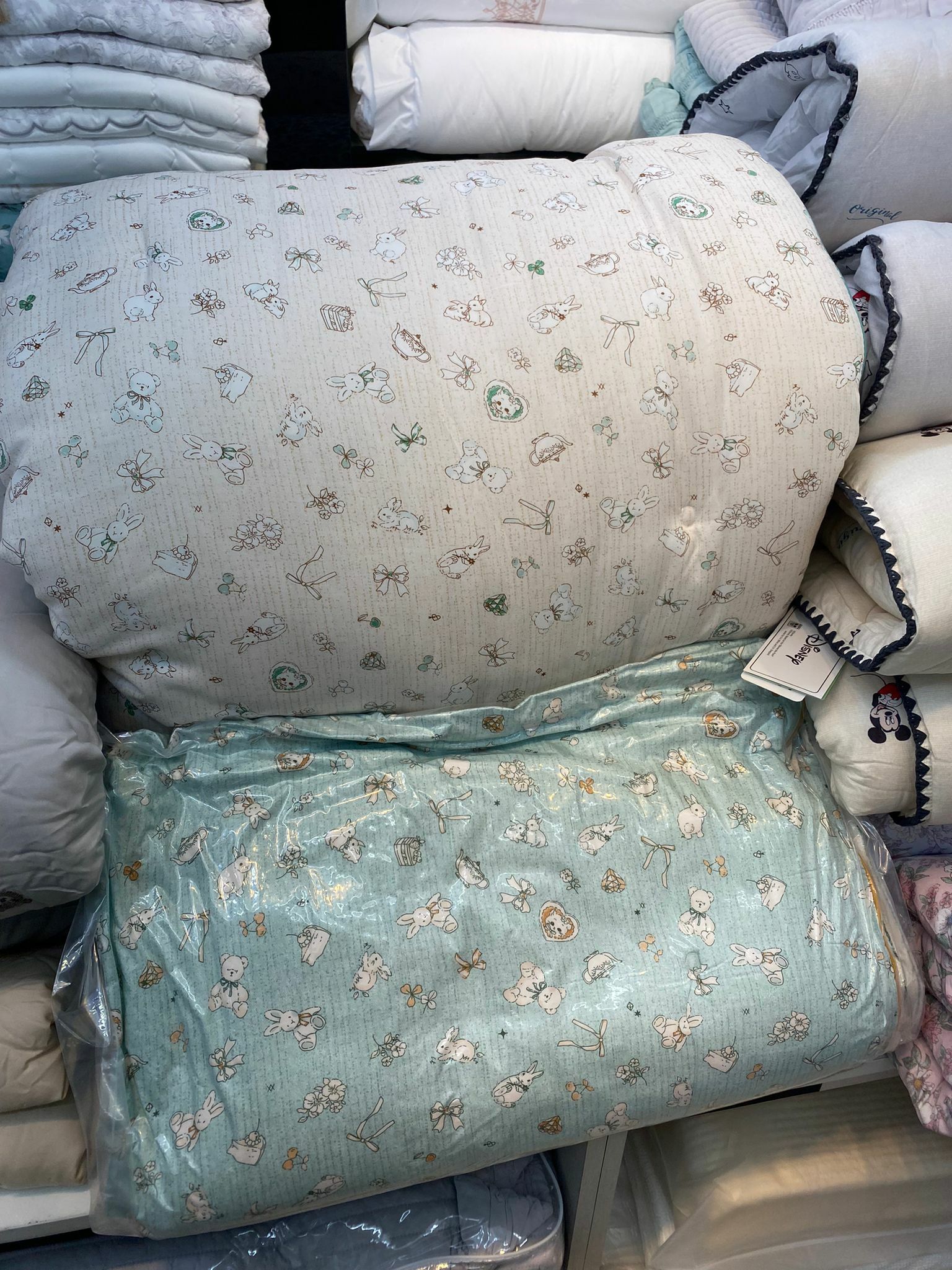 O52 兔仔,熊 天絲莫代爾棉 枕頭袋 $109/1 $199/2  made in korea