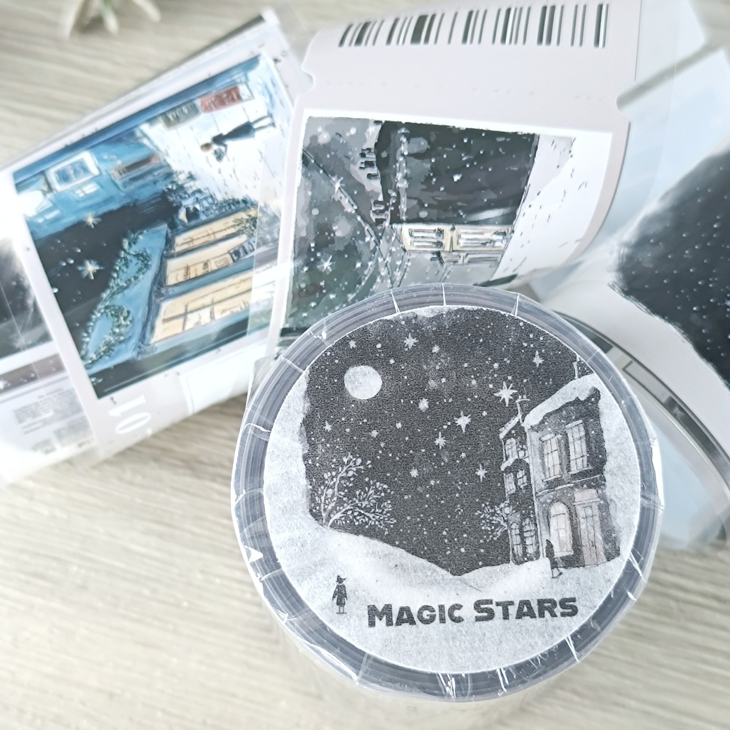 森年．魔法星星 Magic Stars 4.5cm亮面PET膠帶 <整捲/分裝>