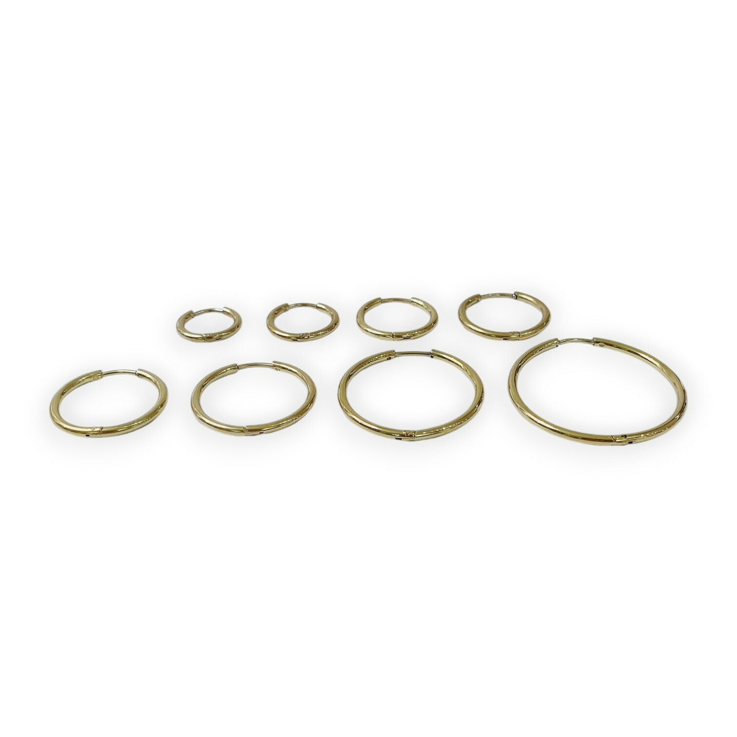 抗敏鋼-易扣-金色圓面2.0MM耳環(單支價)