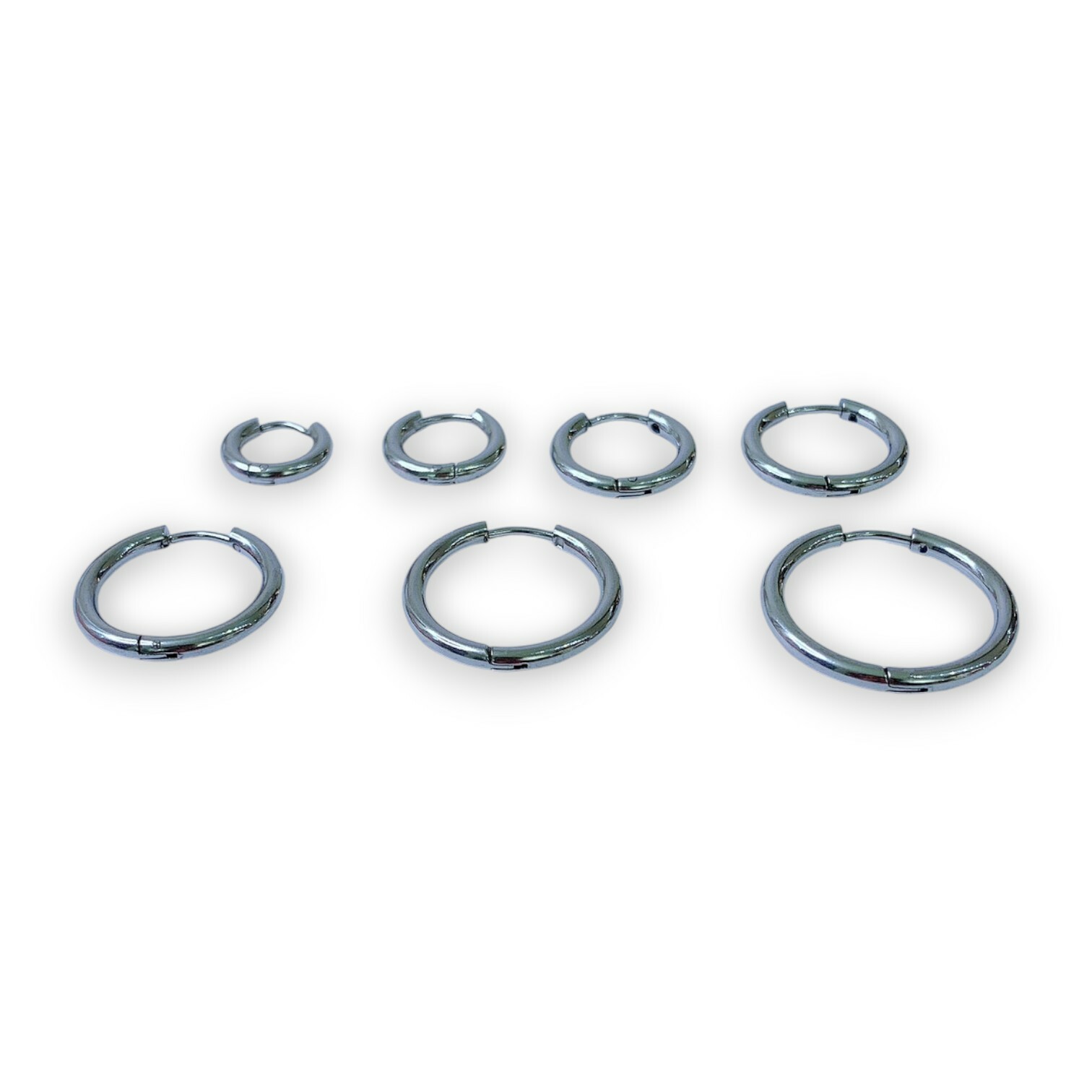 抗敏鋼-易扣-銀色圓面2.6MM耳環(單支價)