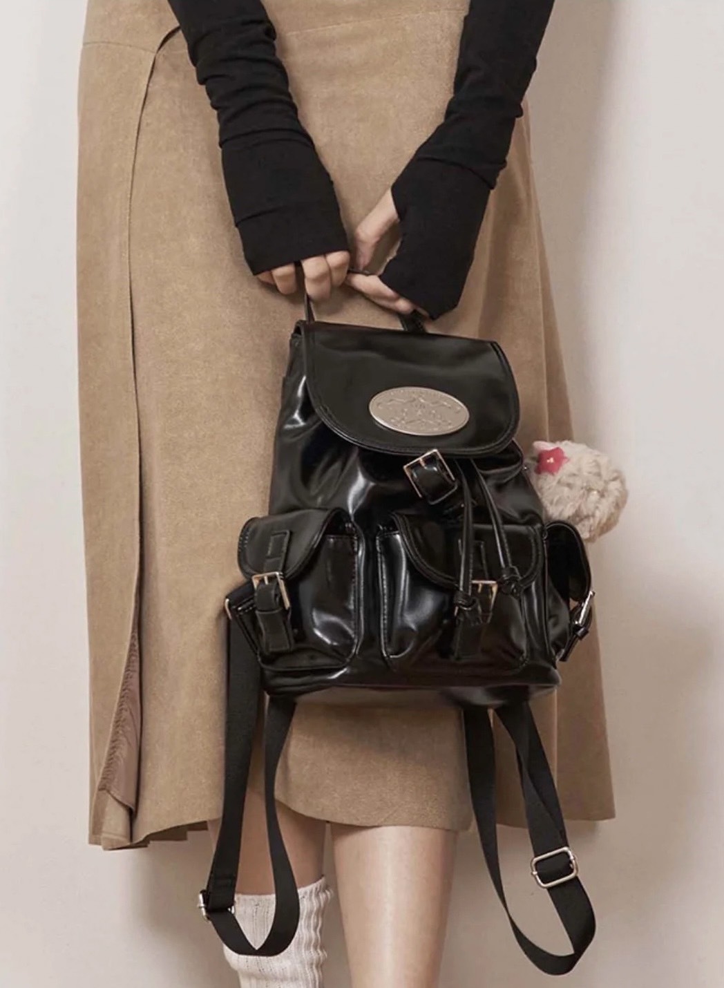 <快速出貨> jennie同款✨ Lotsyou Nostalgia chubby Backpack 尼龍飛行背包