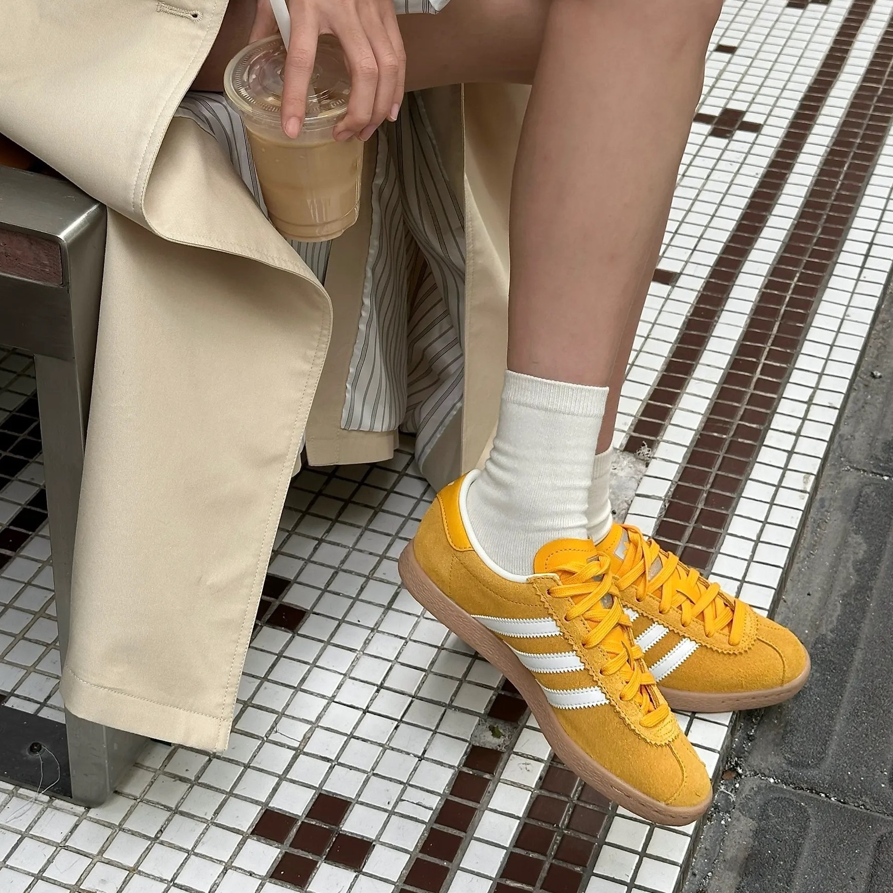 ADIDAS ORIGINALS STADT 亮黃 芥黃 焦糖底 男女鞋 JR6346 / 預購