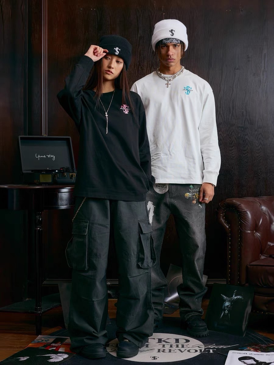 STK SmallTownKid 基礎多色 胸口小標LOGO 薄長袖