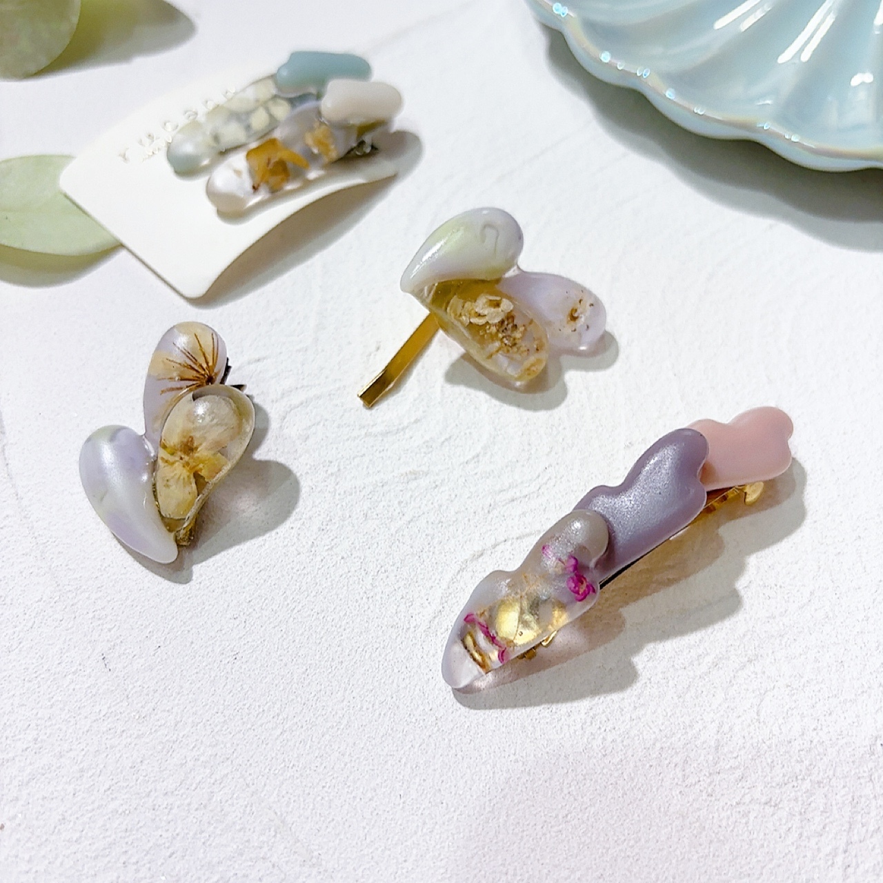 [手作家] 乾花封入髮夾/髮插