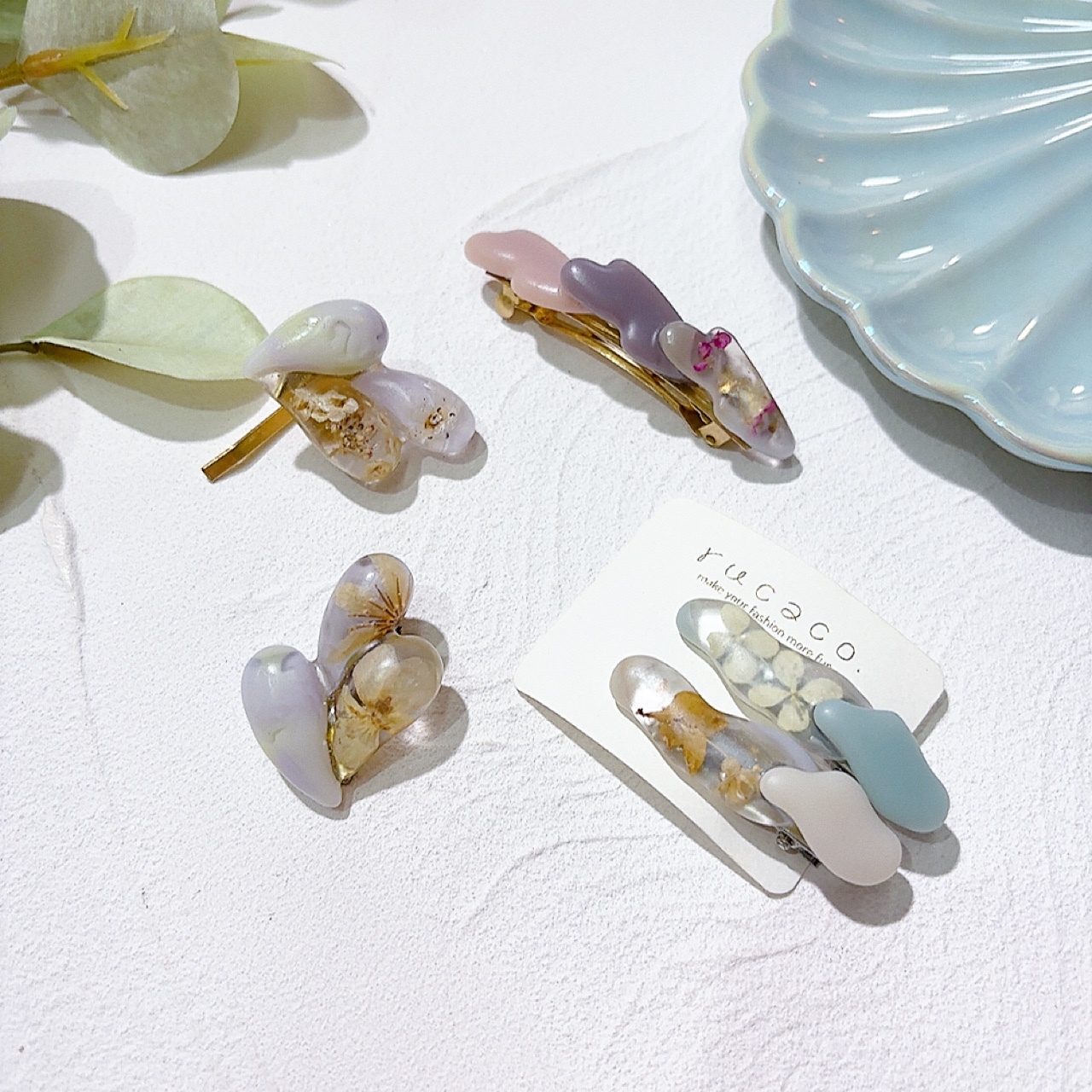 [手作家] 乾花封入髮夾/髮插