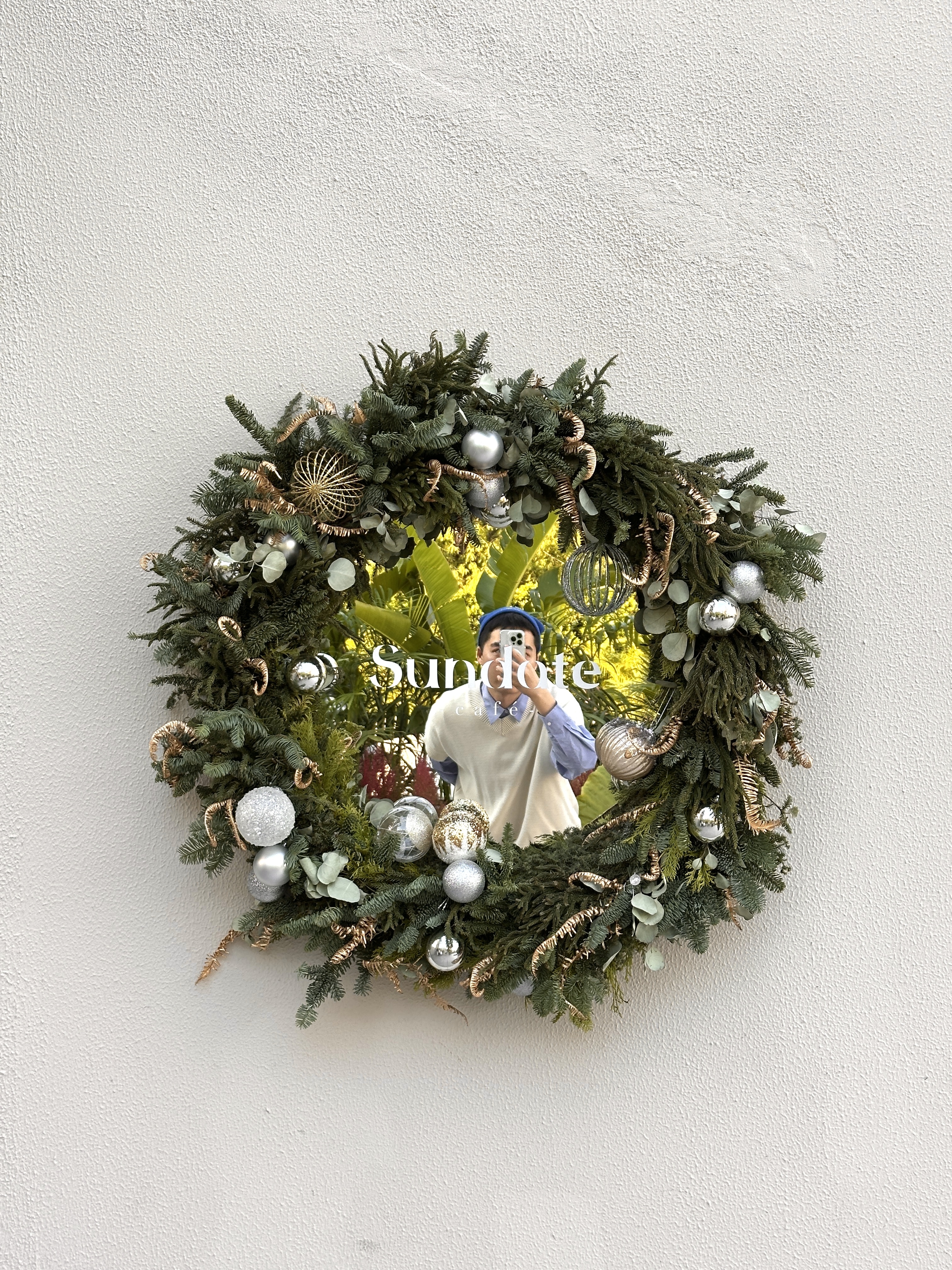 高級訂製 鏡面聖誕圈