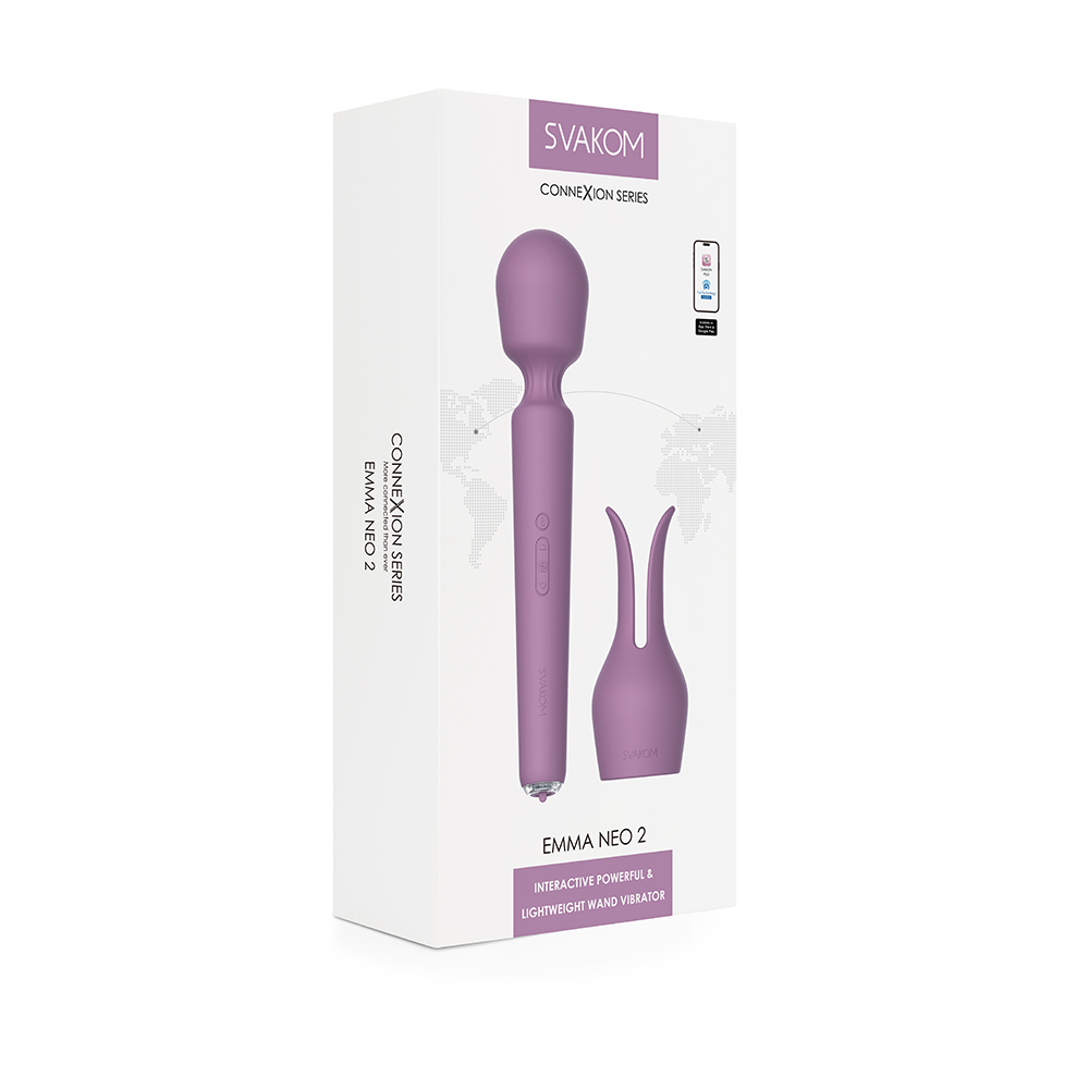 SVAKOM Emma Neo 2 Interactive Wand Vibrator Romantic Rose