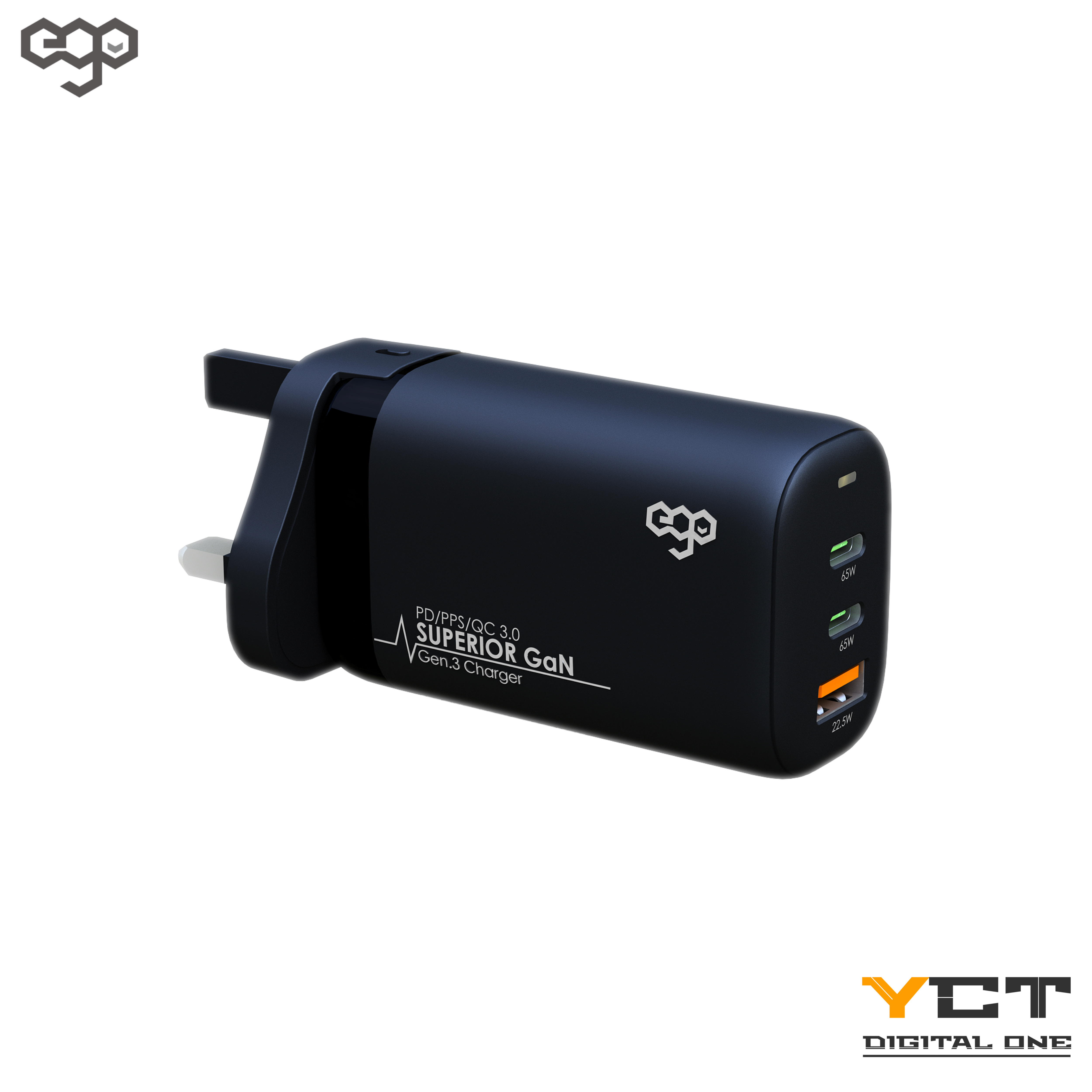 EGO 65W Superior GaN 3USB 充電器