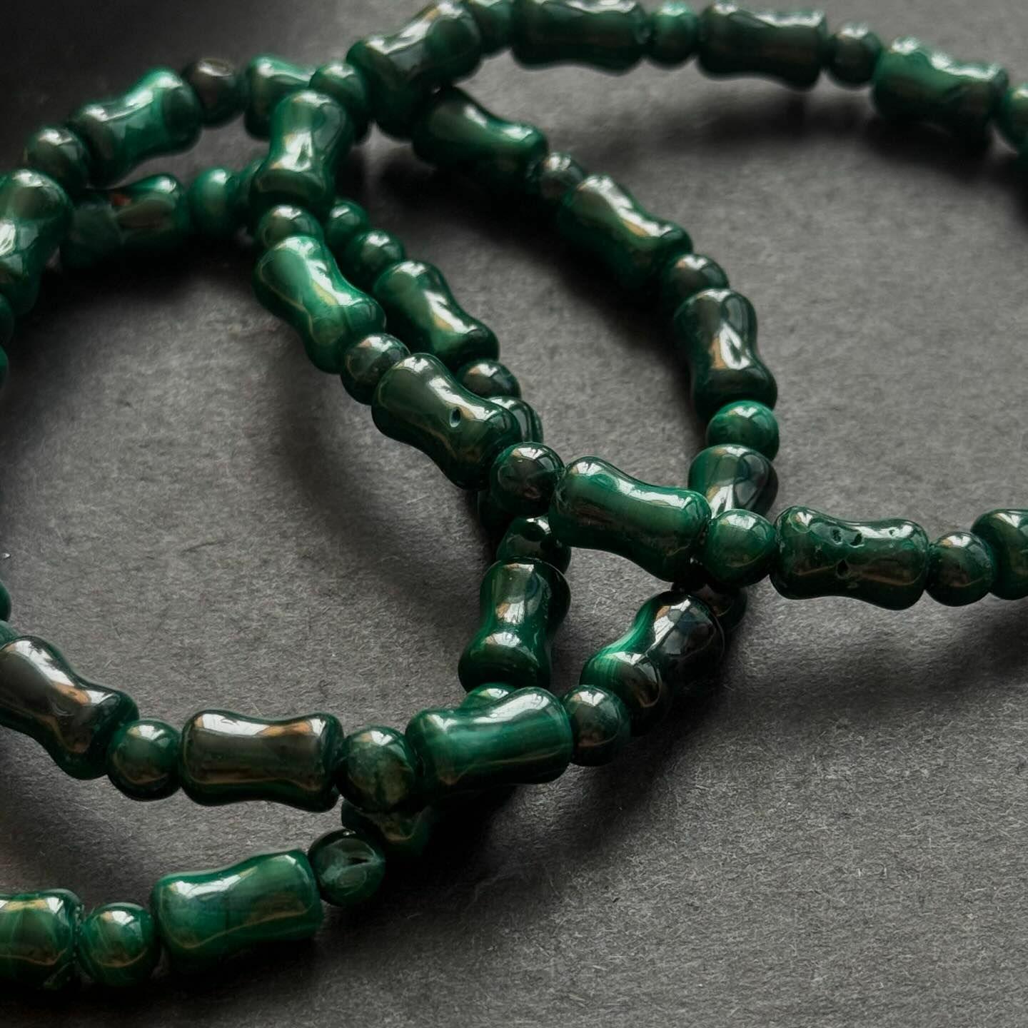 [原石] 孔雀石 水晶手串