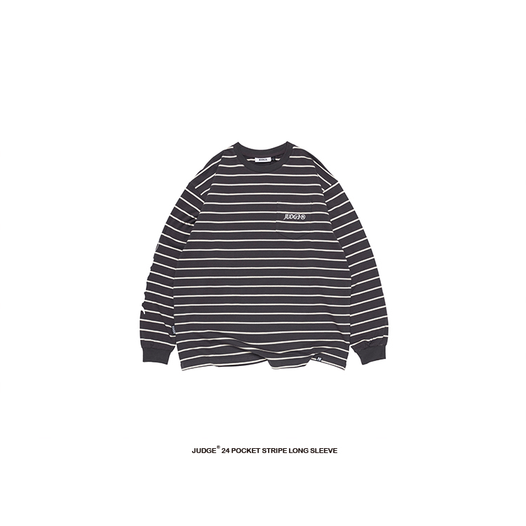 JUDGE®️ POCKET STRIPE LONG SLEEVE