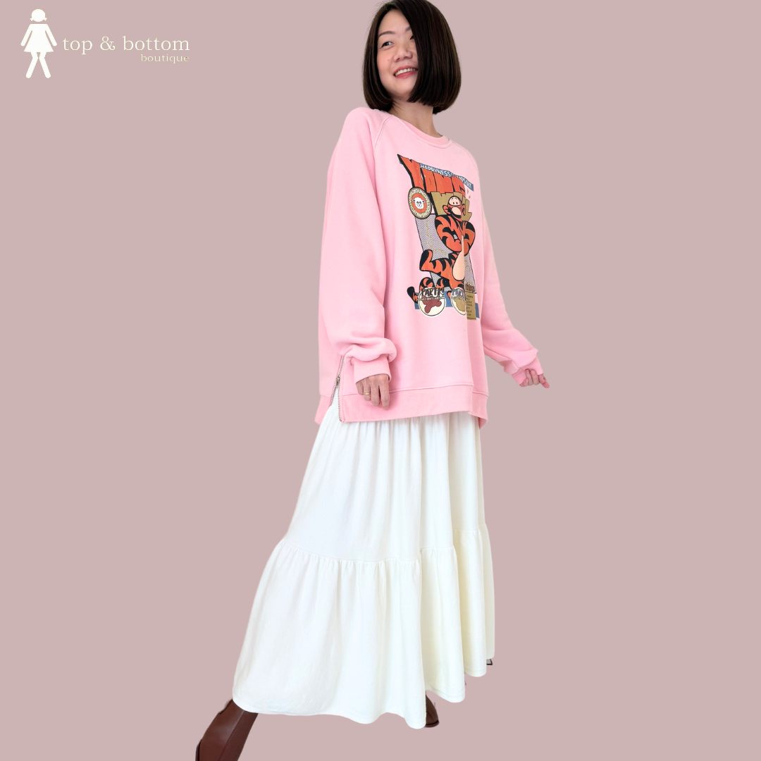 PRINTED WOOL LONG SWEATS