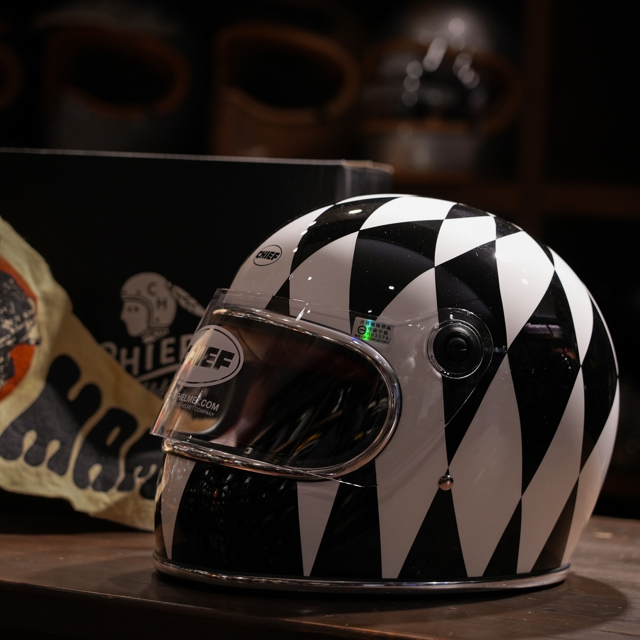 Chief Argyle Check 黑白菱格