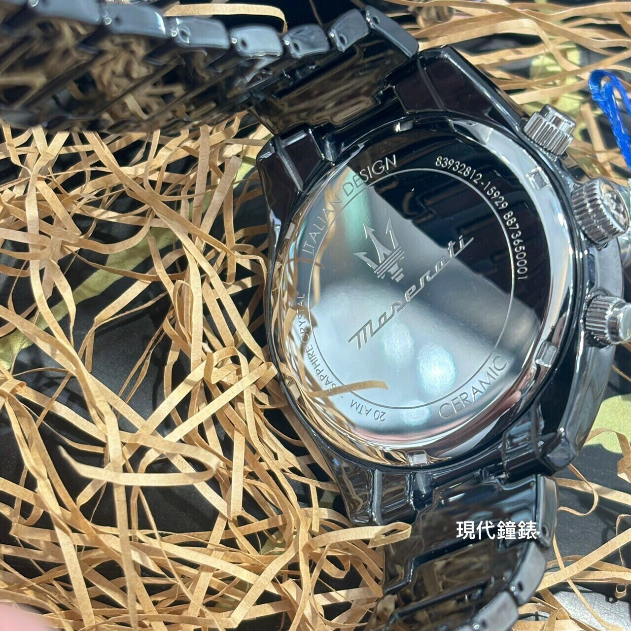 【Maserati 瑪莎拉蒂】時尚紳士感全陶瓷三眼日期腕錶 R8873650001 45mm 現代鐘錶